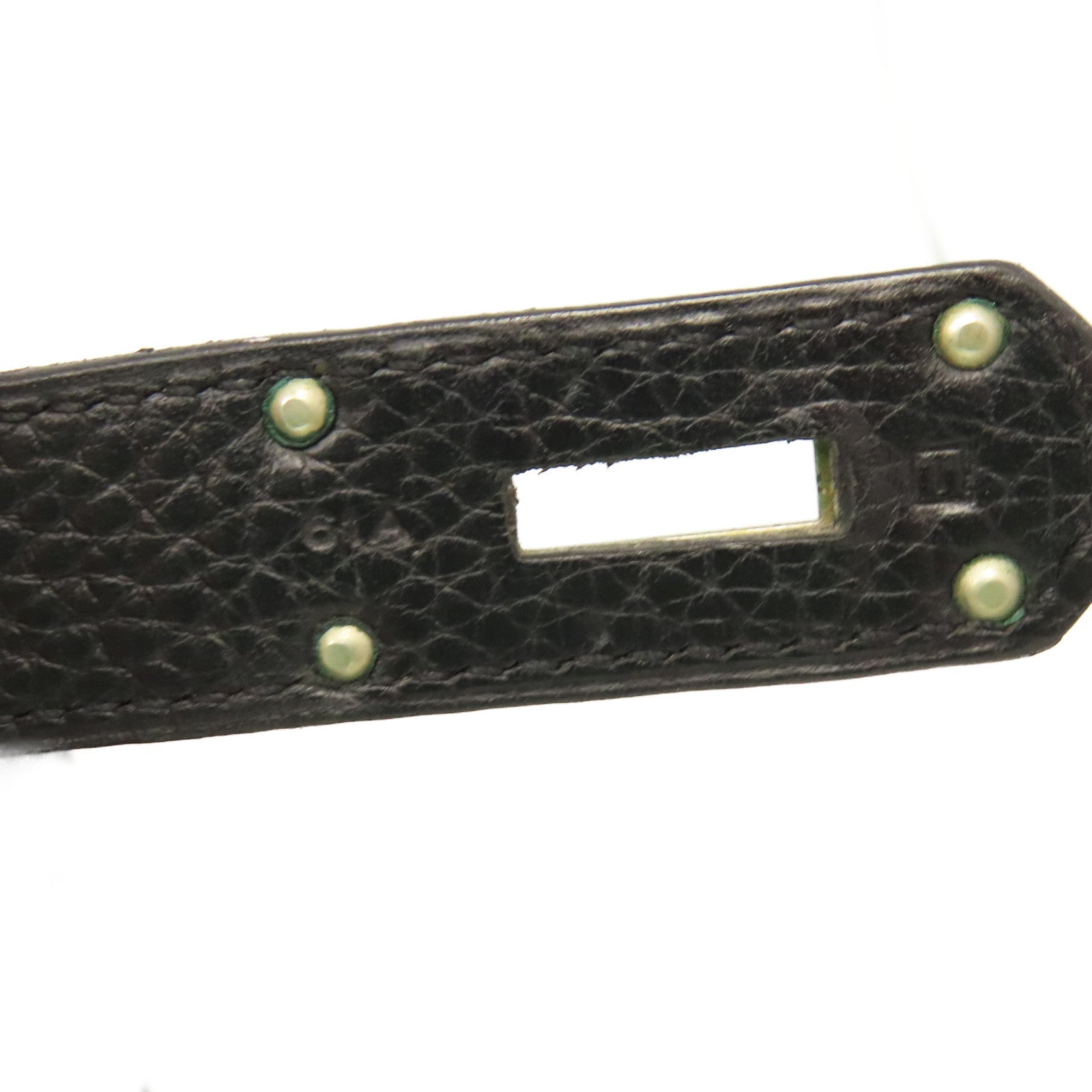 HERMES Clemence皮革Shoulder Birkin銀扣肩背袋黑色
