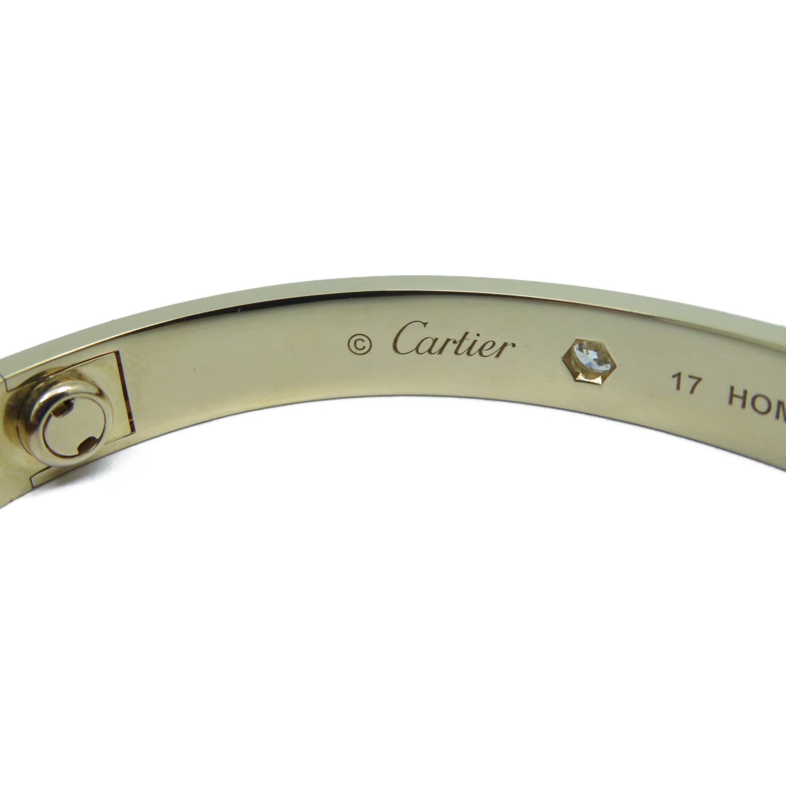 CARTIER 18K玫瑰金4 Diamond Love Bracelet鑽石手鐲Cartier#17