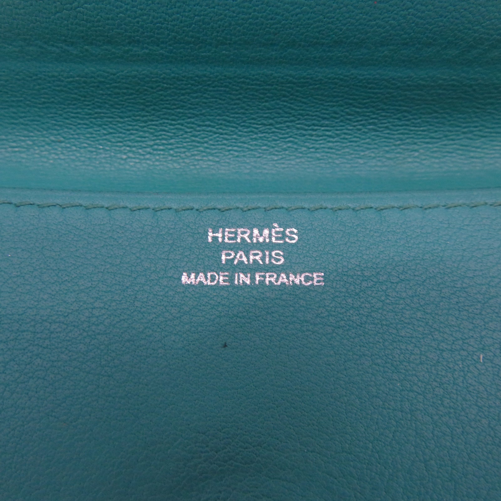 HERMES Swift皮革Dogon Card Case銀扣卡片包孔雀藍色