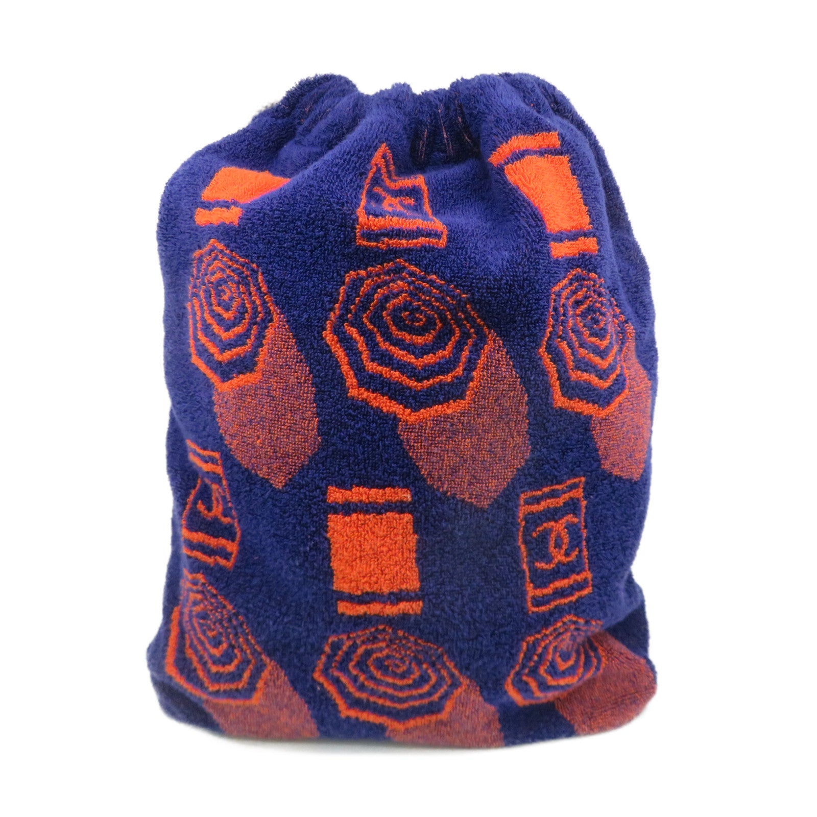 CHANEL 【激減優惠】棉布毛巾Towel Backpack背包寶藍色/橙色