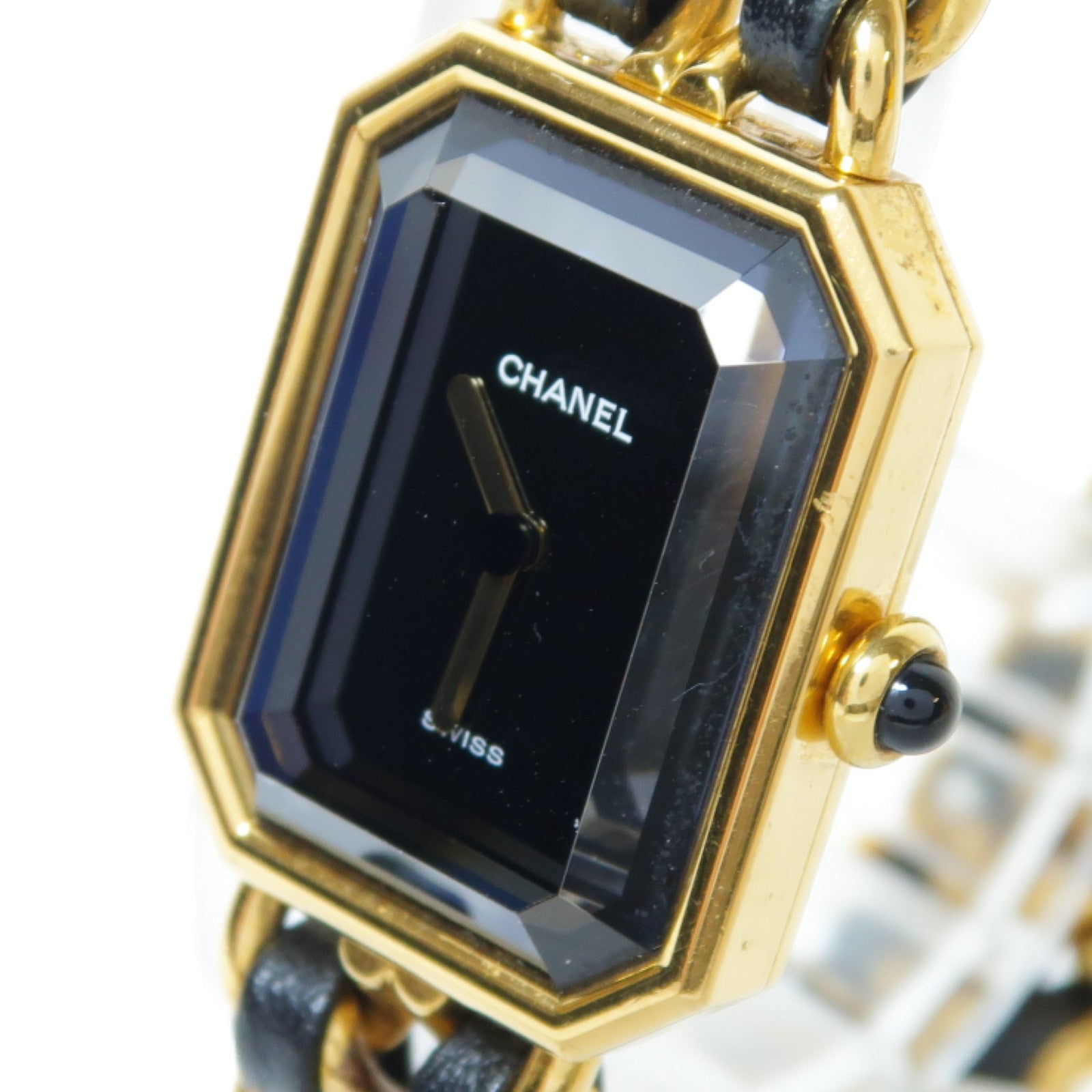 CHANEL Premiere M鍍金手錶石英機芯黑色