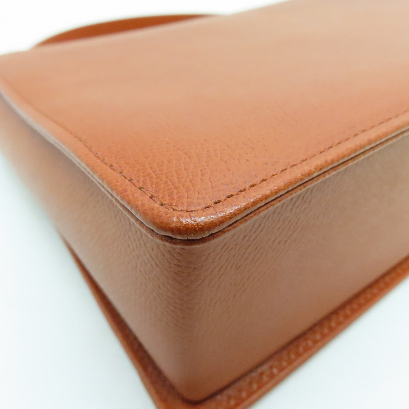 Valentino 牛皮皮革Vintage Bag金扣手挽肩背兩用袋啡色