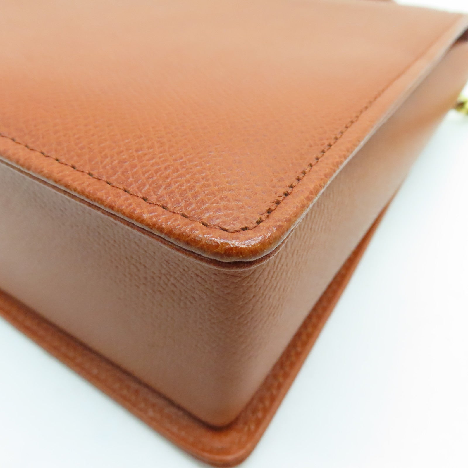 Valentino 牛皮皮革Vintage Bag金扣手挽肩背兩用袋啡色