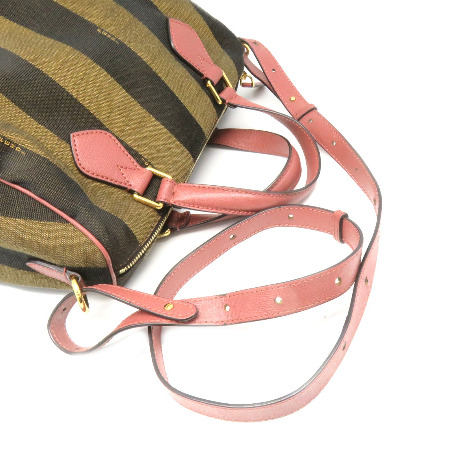 FENDI 帆布2Way Shoulder Bag手挽肩背两用袋啡色