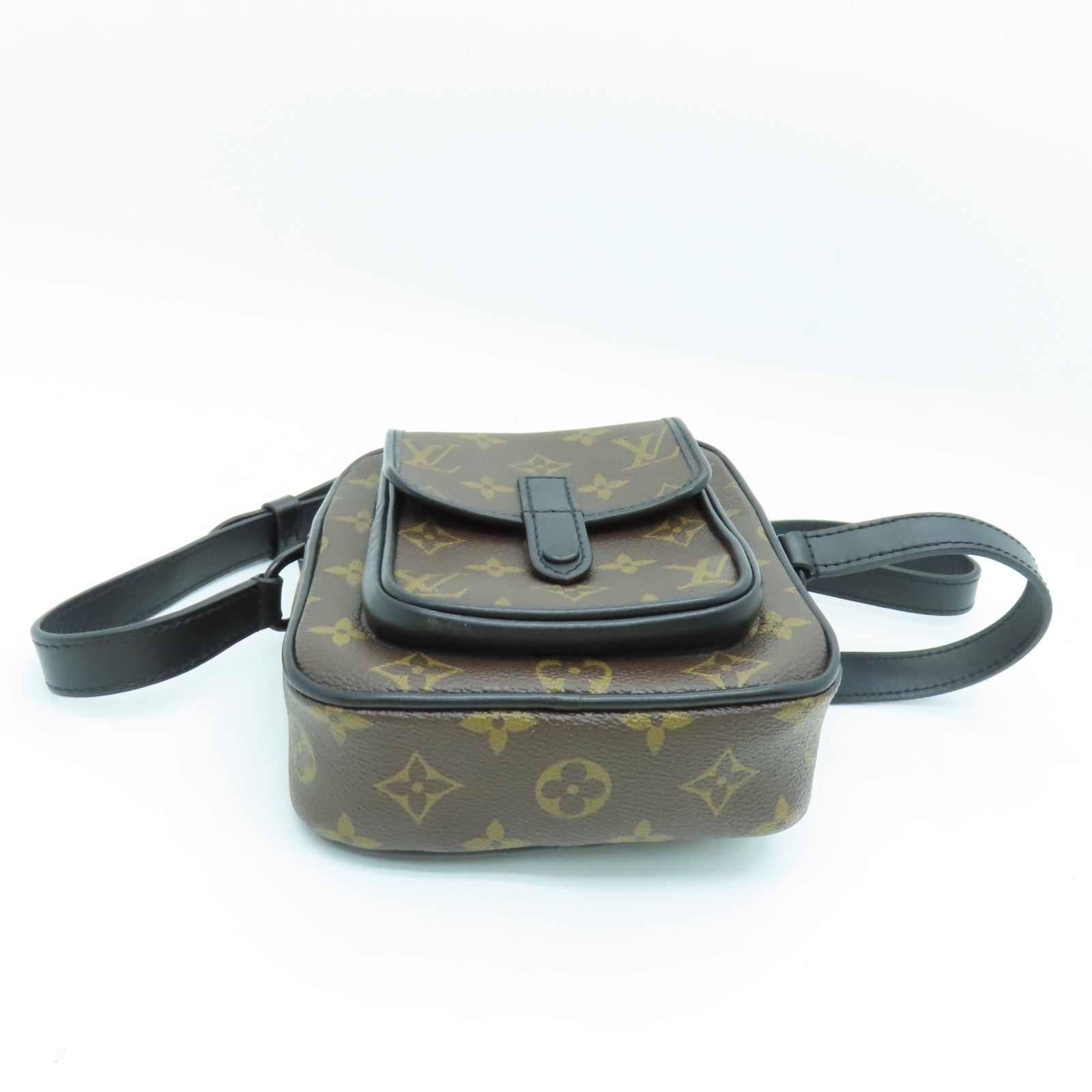 LOUIS VUITTON Monogram Christopher Carry Bag肩背袋啡色/黑色