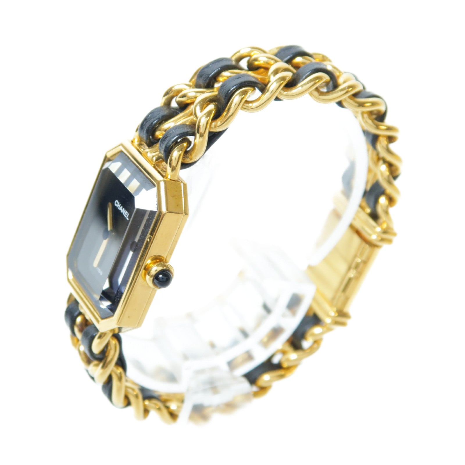 CHANEL Premiere M鍍金手錶石英機芯黑色