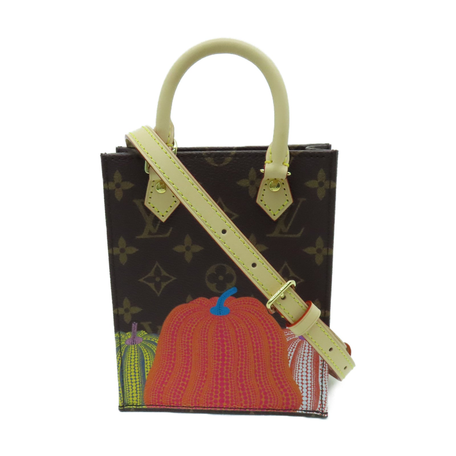 LOUIS VUITTON Monogram YK Pefit Sac Plat金扣手挽肩背两用袋啡色