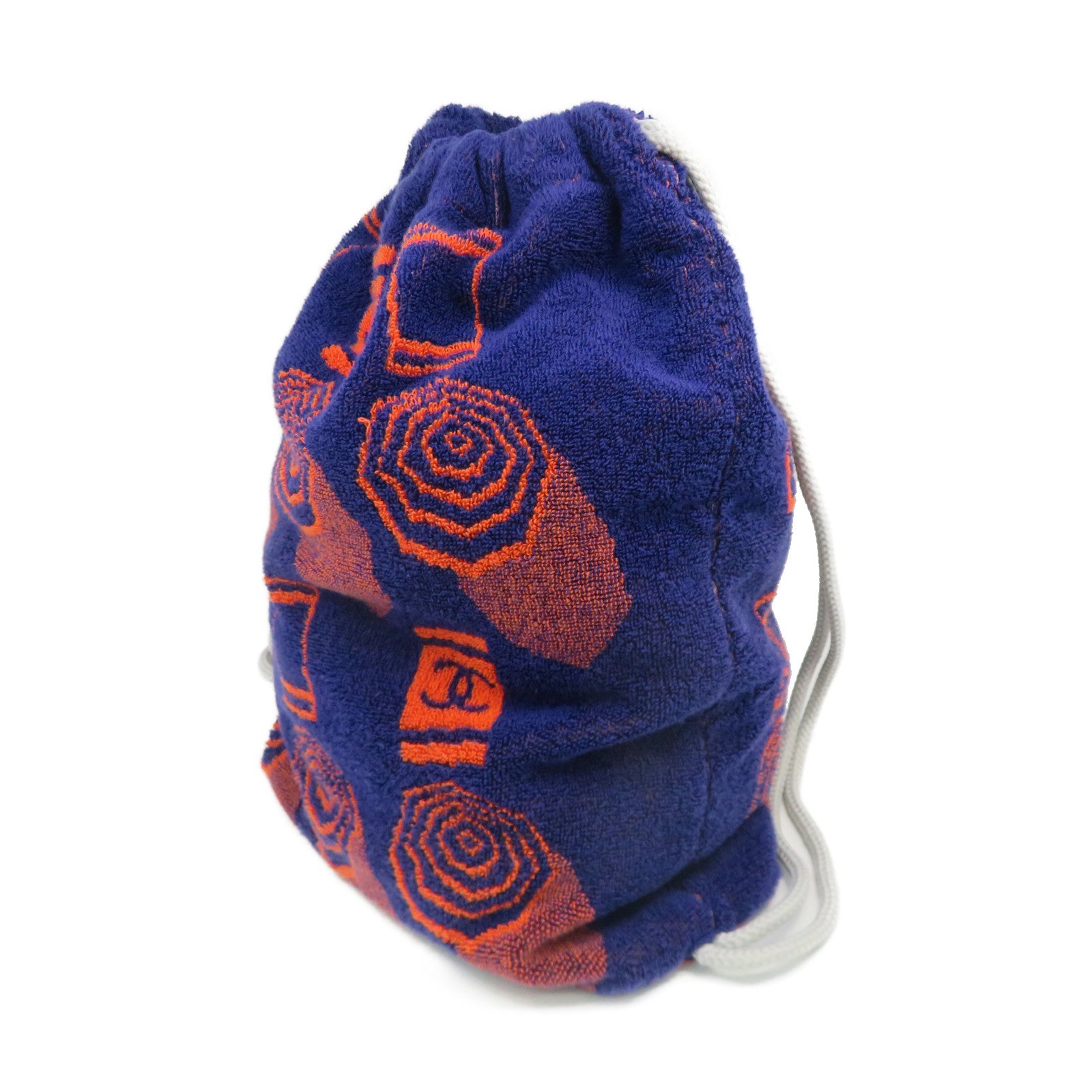 CHANEL 【激減優惠】棉布毛巾Towel Backpack背包寶藍色/橙色