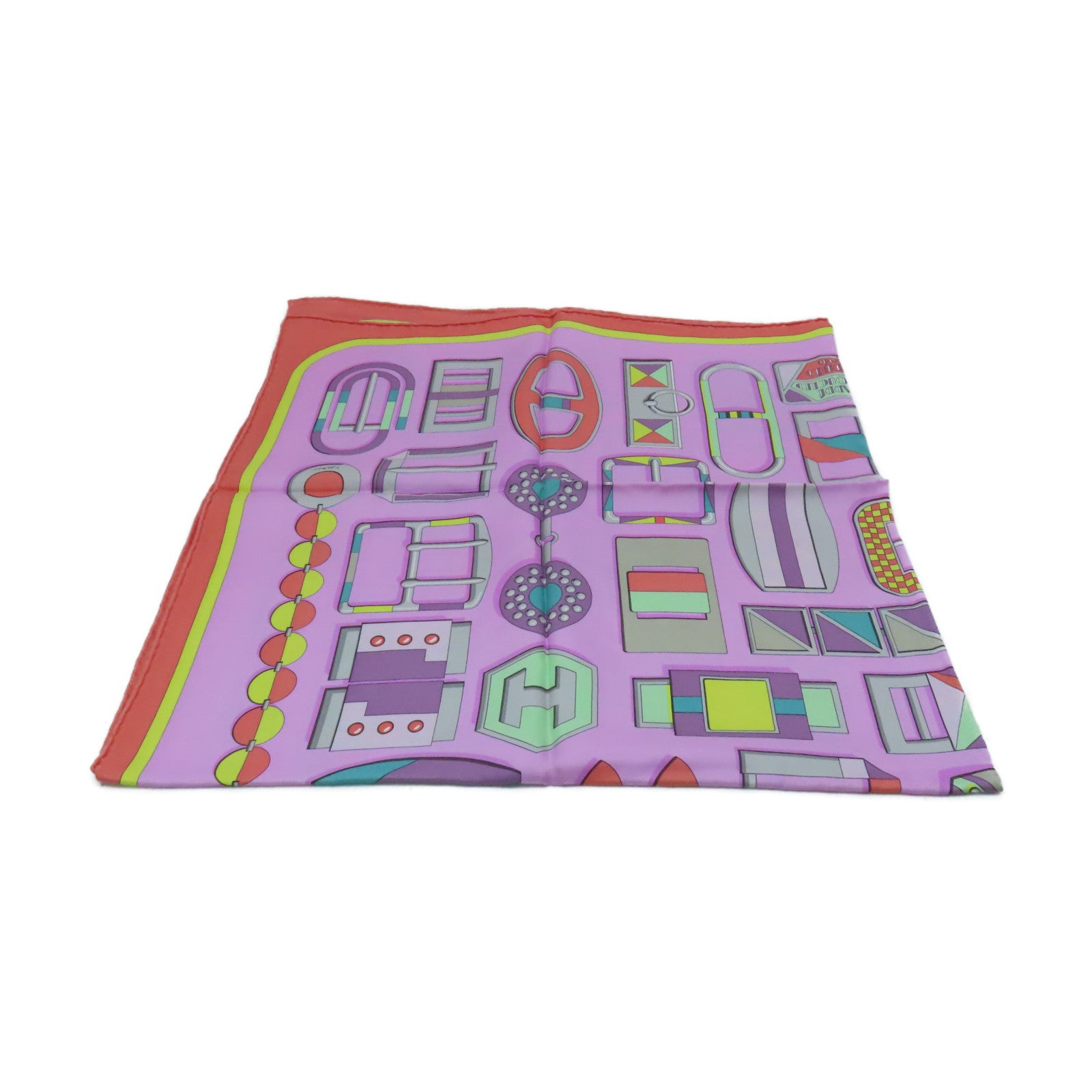 HERMES Silk Twilly Scarf Pink/Color