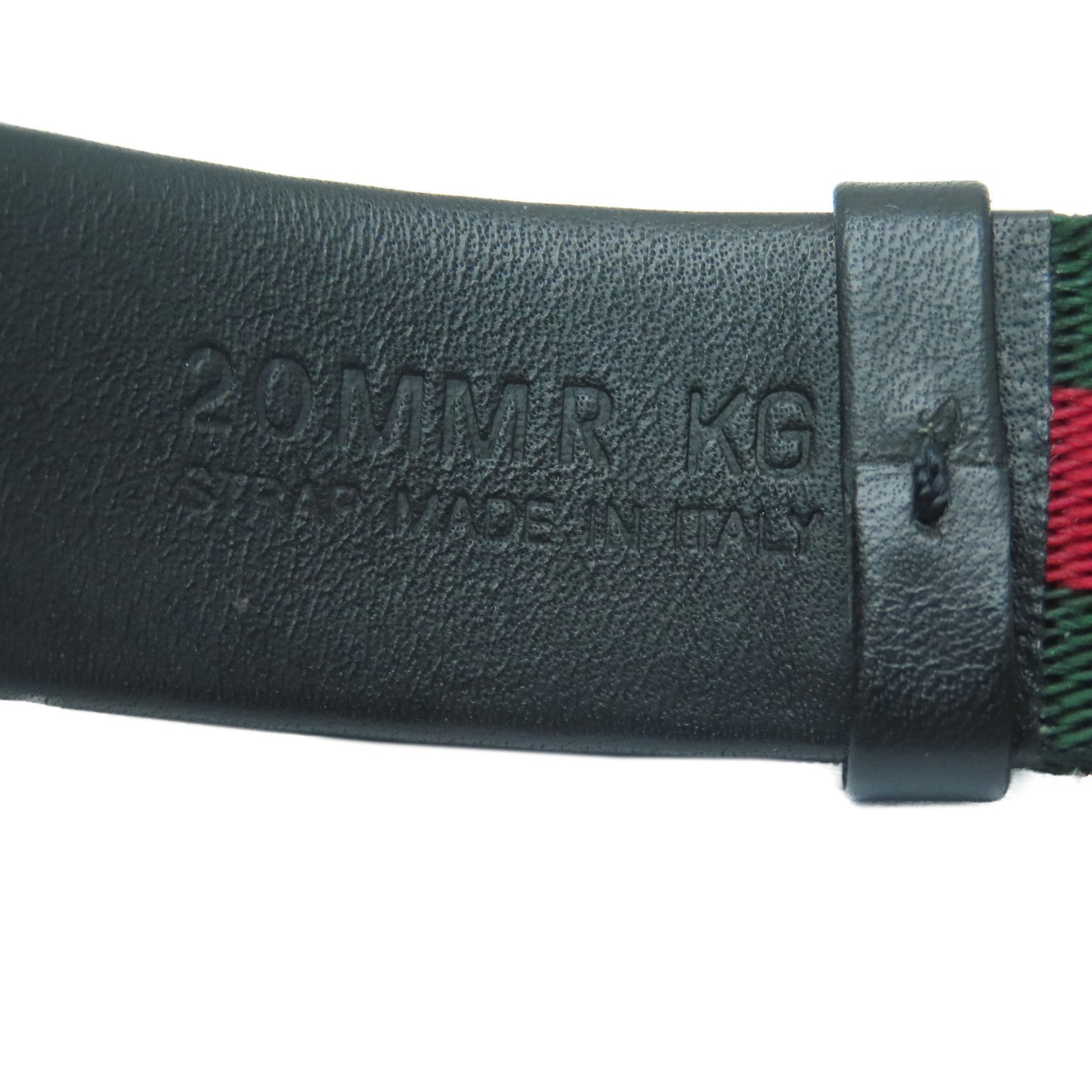 GUCCI 不鏽鋼/帆布Watch手錶綠色/紅色#17cm