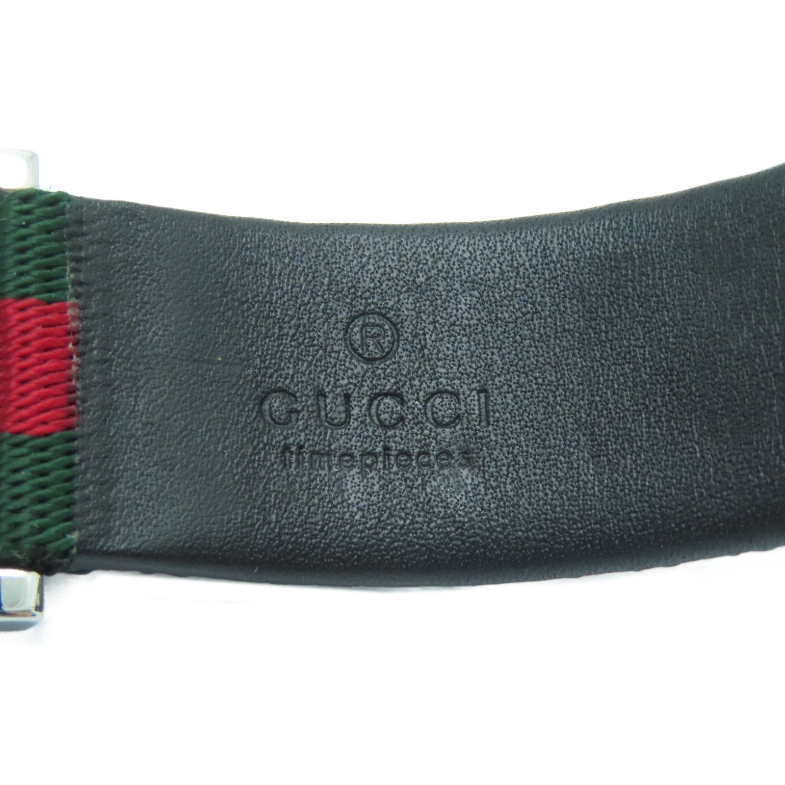 GUCCI 不鏽鋼/帆布Watch手錶綠色/紅色#17cm