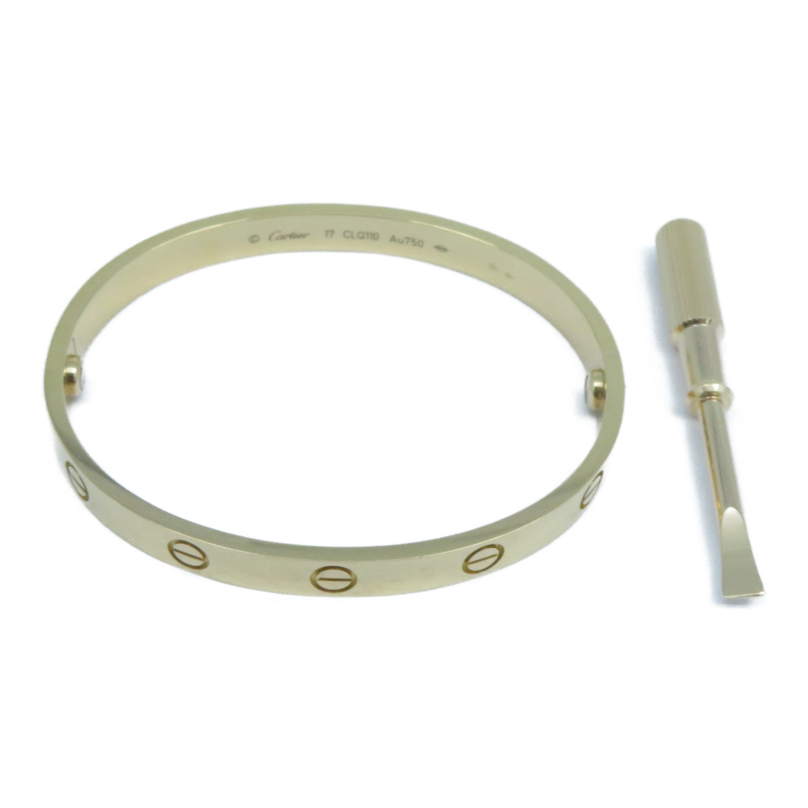 CARTIER 18K玫瑰金Love Bracelet手鐲Cartier#17