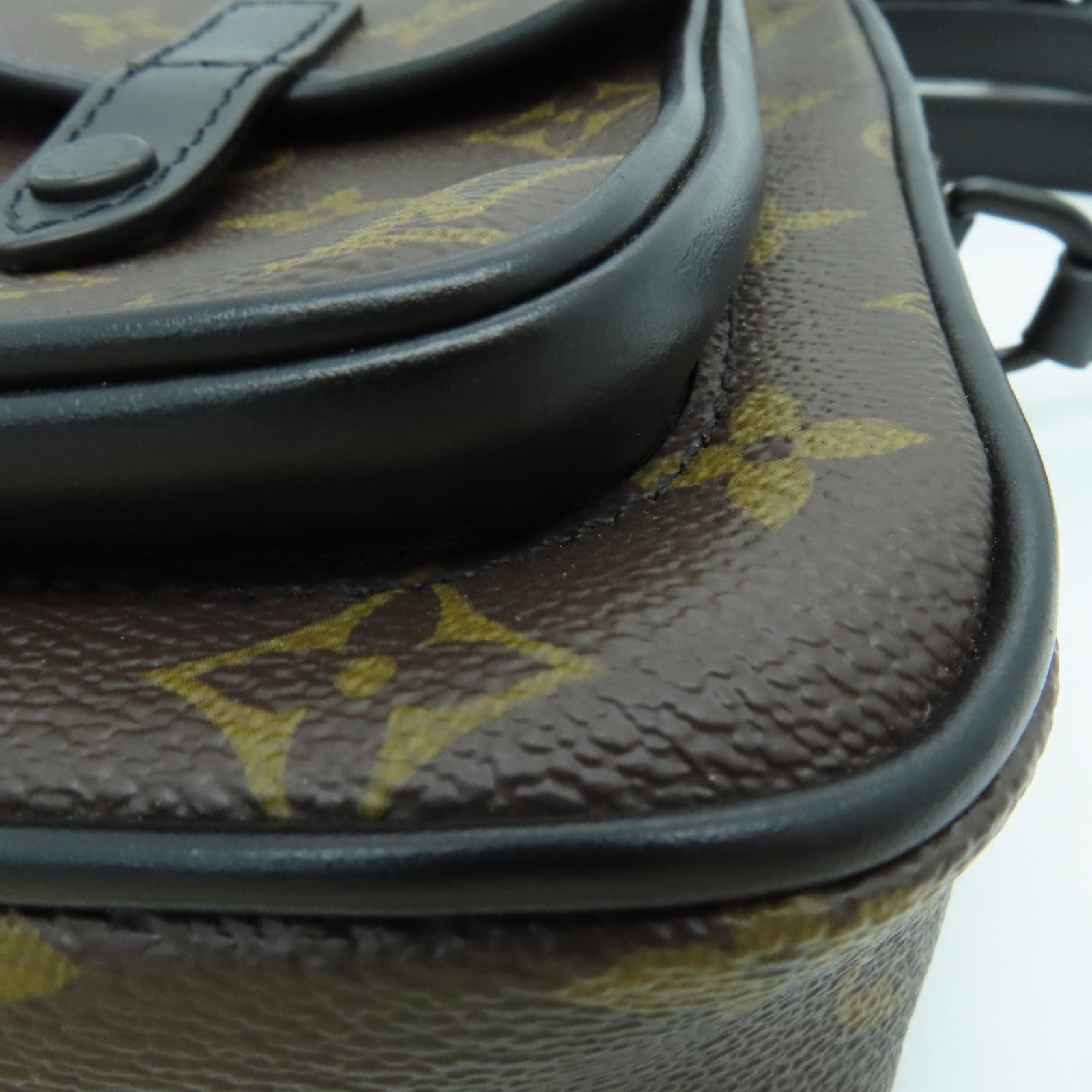 LOUIS VUITTON Monogram Christopher Carry Bag肩背袋啡色/黑色