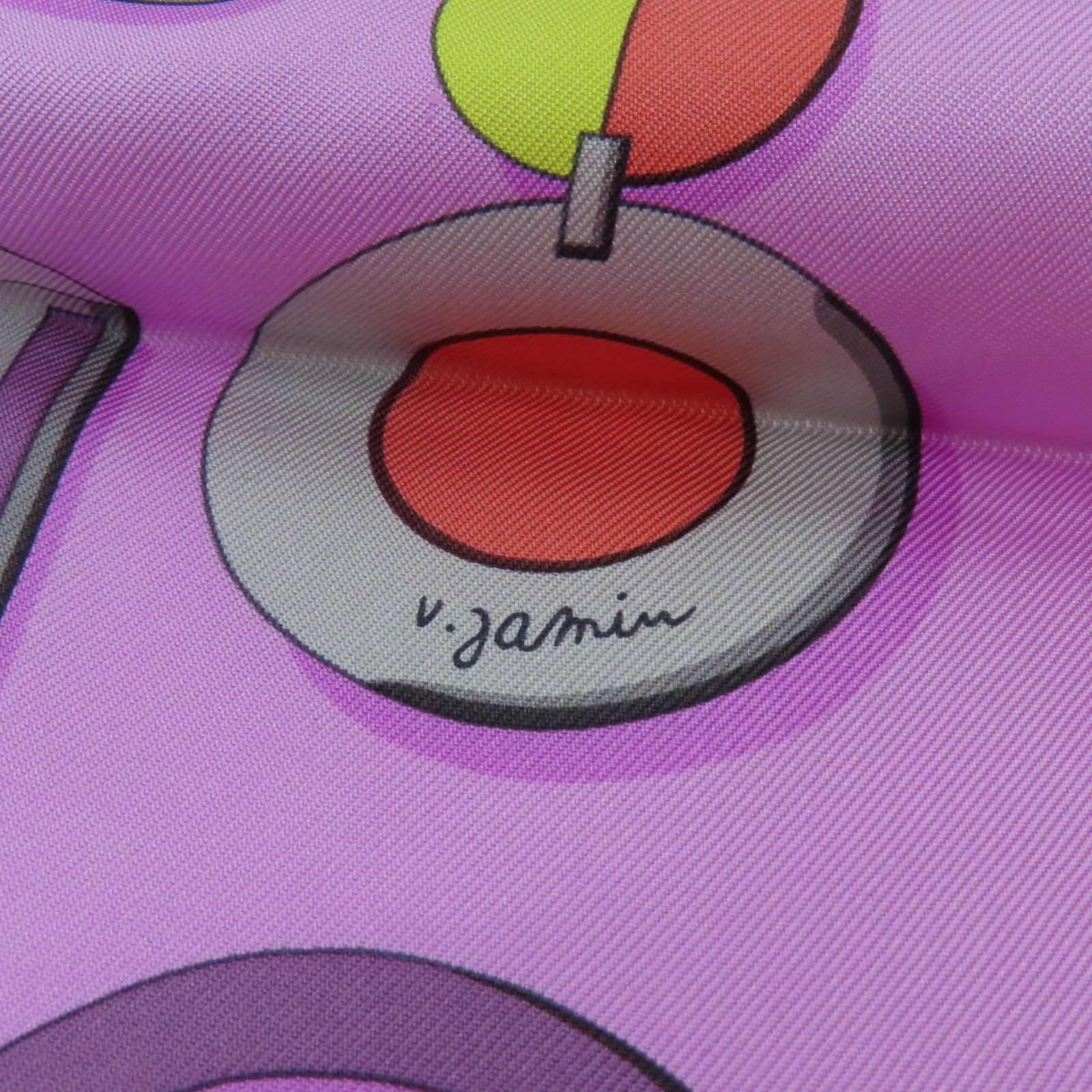 HERMES Silk Twilly Scarf Pink/Color