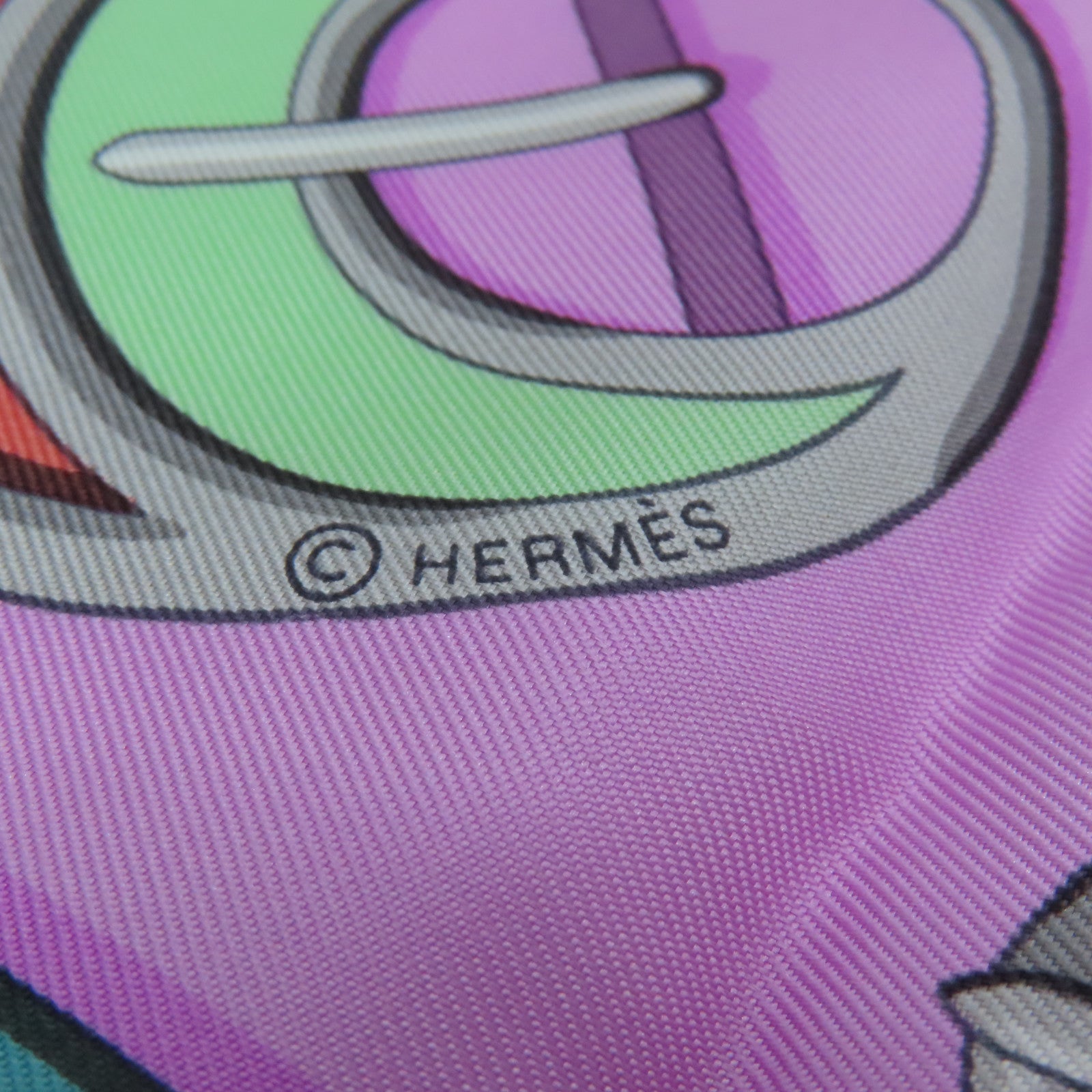 HERMES Silk Twilly Scarf Pink/Color