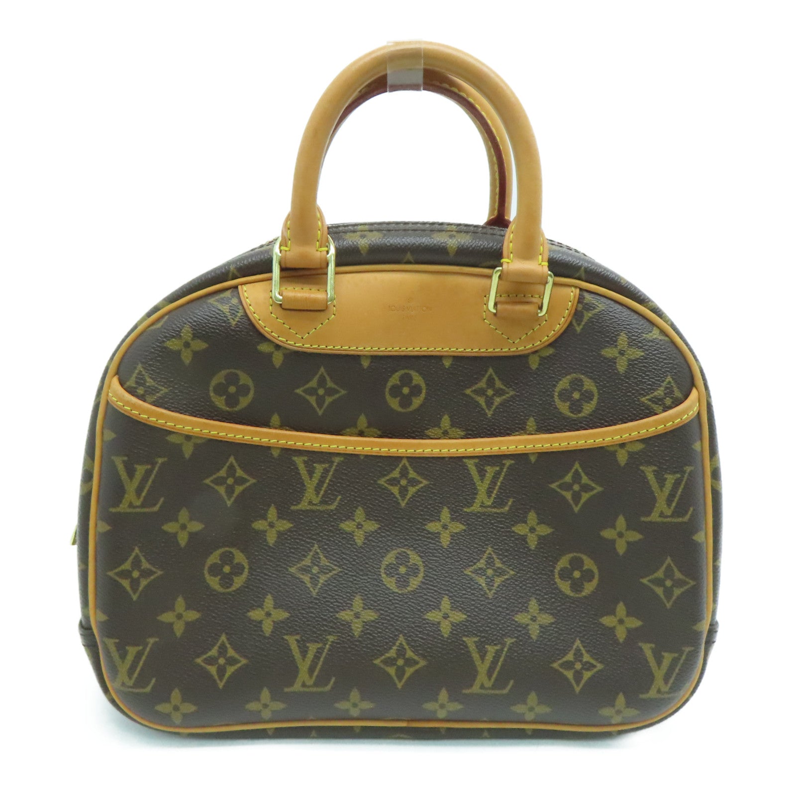 LOUIS VUITTON Monogram Trouville Hand Bag金扣手挽袋啡色