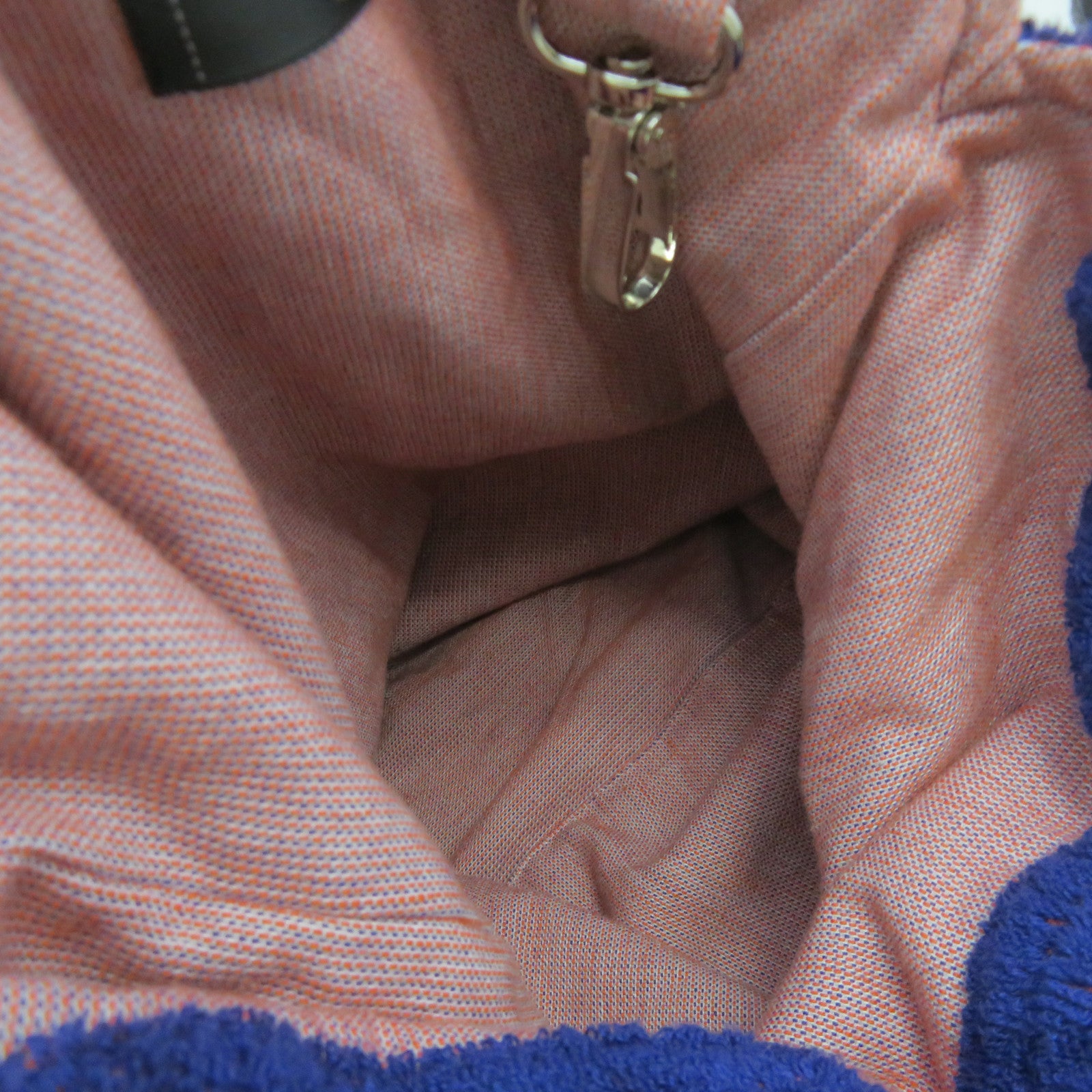 CHANEL 【激減優惠】棉布毛巾Towel Backpack背包寶藍色/橙色