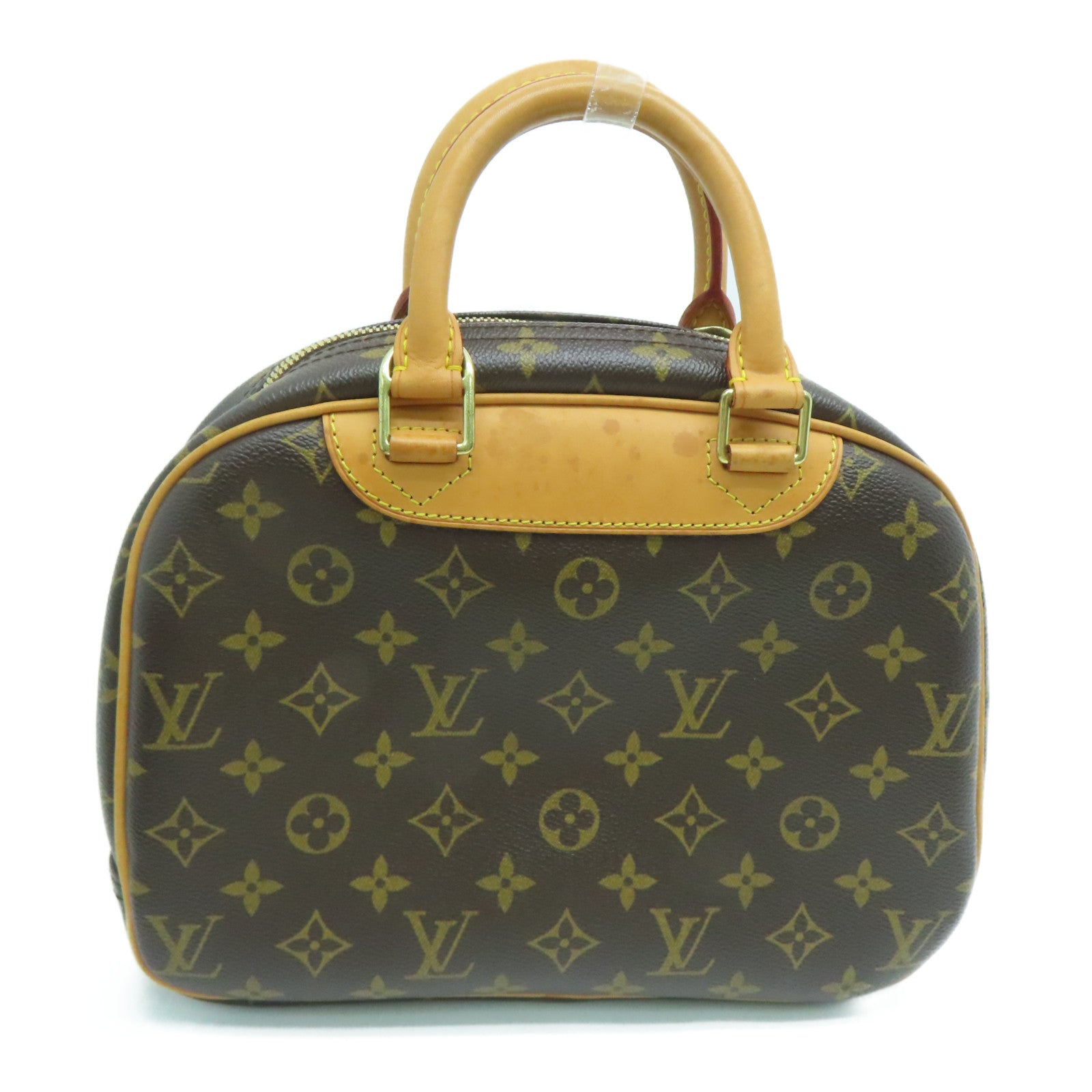 LOUIS VUITTON Monogram Trouville Hand Bag金扣手挽袋啡色