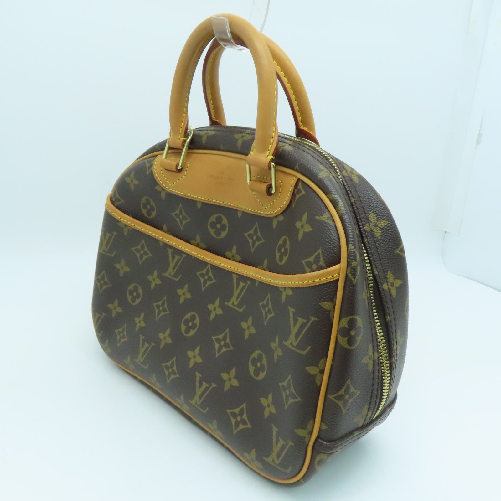 LOUIS VUITTON Monogram Trouville Hand Bag金扣手挽袋啡色