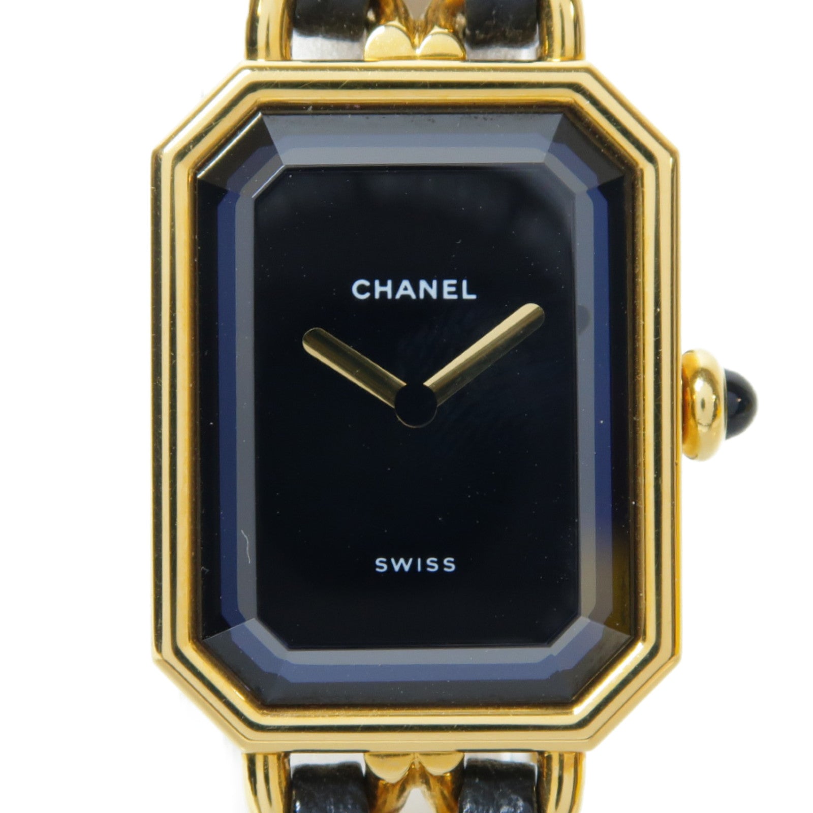 CHANEL Premiere M鍍金手錶石英機芯黑色