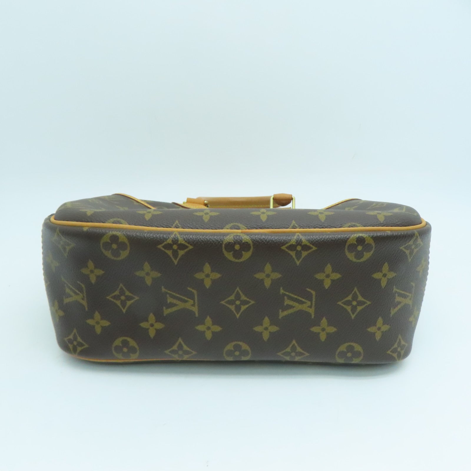 LOUIS VUITTON Monogram Trouville Hand Bag金扣手挽袋啡色