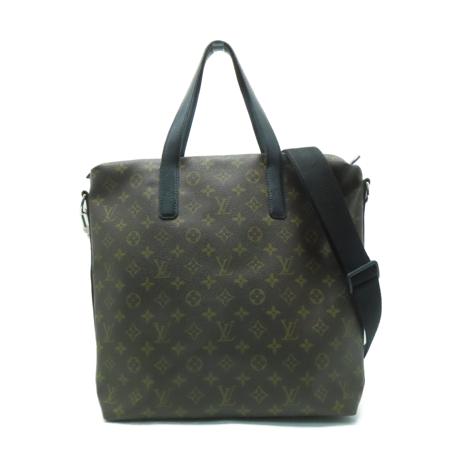LOUIS VUITTON Monogram Kitan銀扣手挽肩背兩用袋啡色