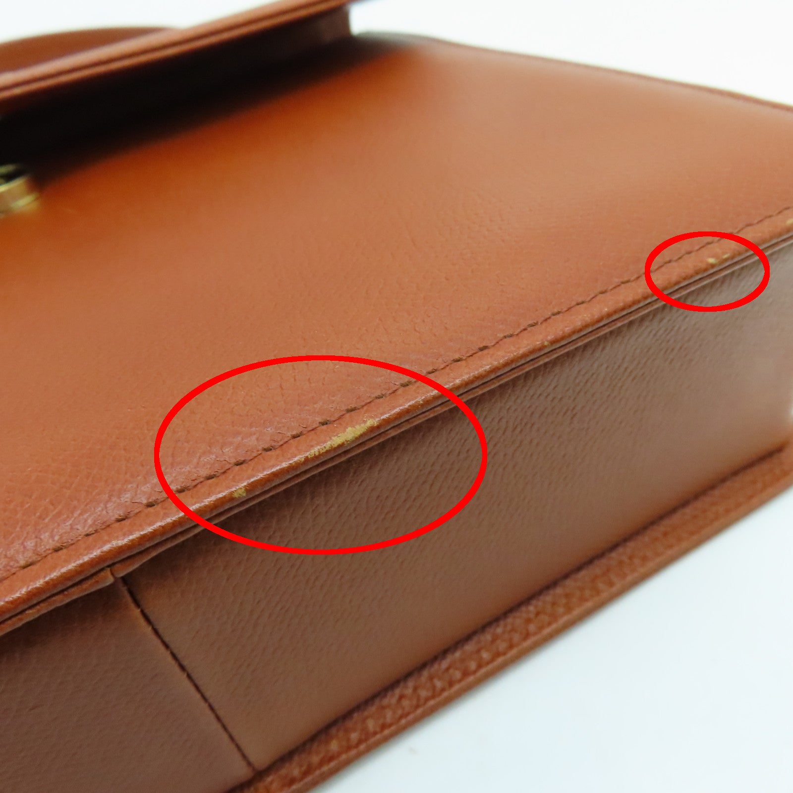 Valentino 牛皮皮革Vintage Bag金扣手挽肩背兩用袋啡色