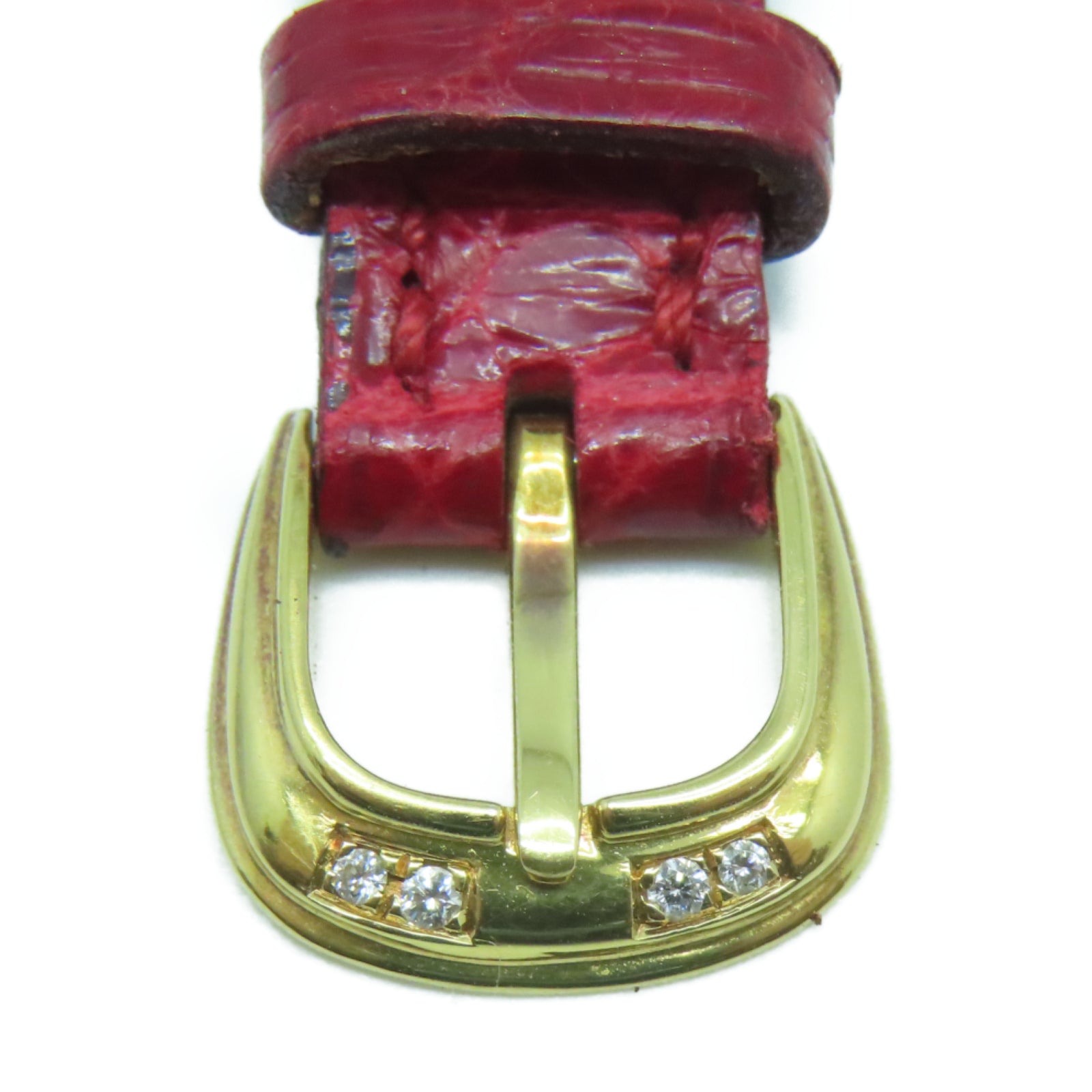 FRANCK MULLER Cintree Curvex皮革/18K黃金石英機芯手錶白色/紅色