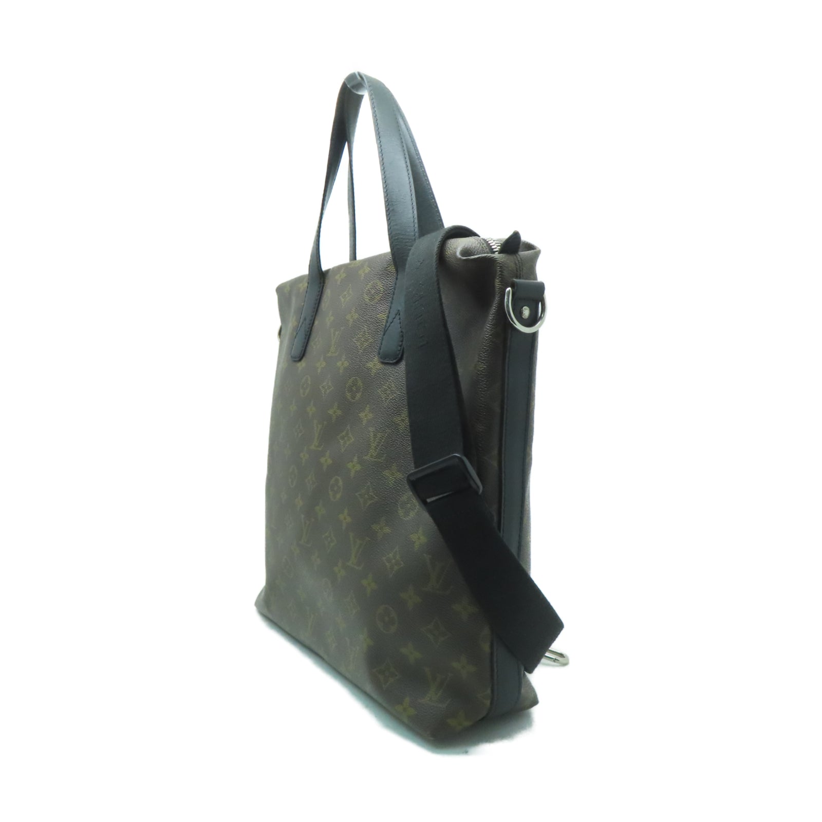 LOUIS VUITTON Monogram Kitan銀扣手挽肩背兩用袋啡色