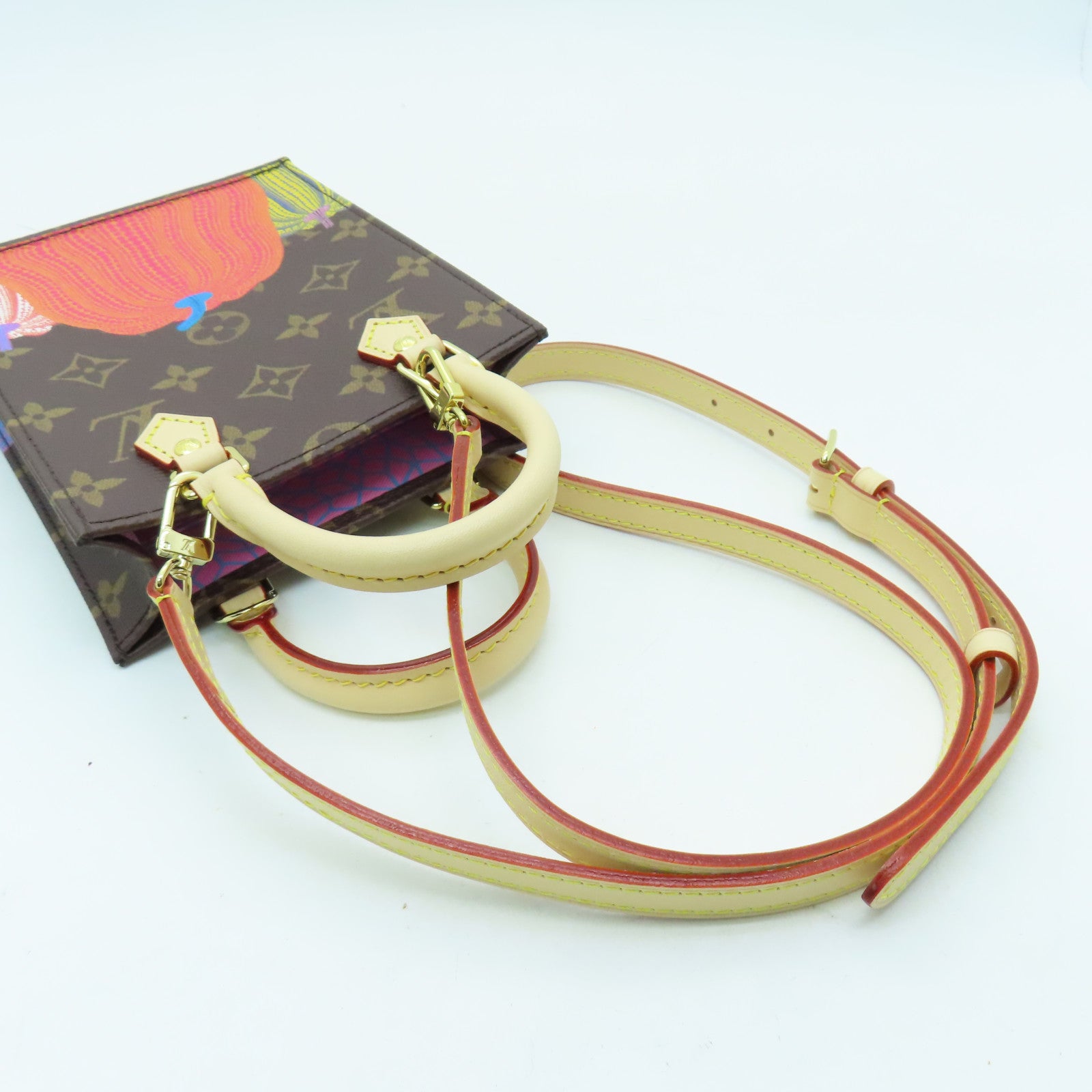 LOUIS VUITTON Monogram YK Pefit Sac Plat金扣手挽肩背两用袋啡色
