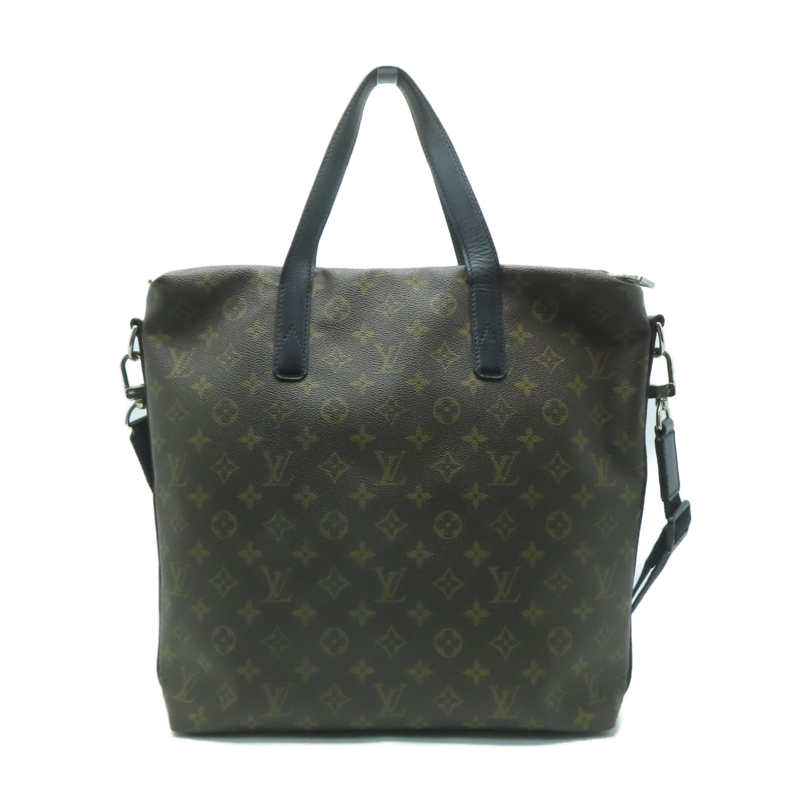 LOUIS VUITTON Monogram Kitan銀扣手挽肩背兩用袋啡色