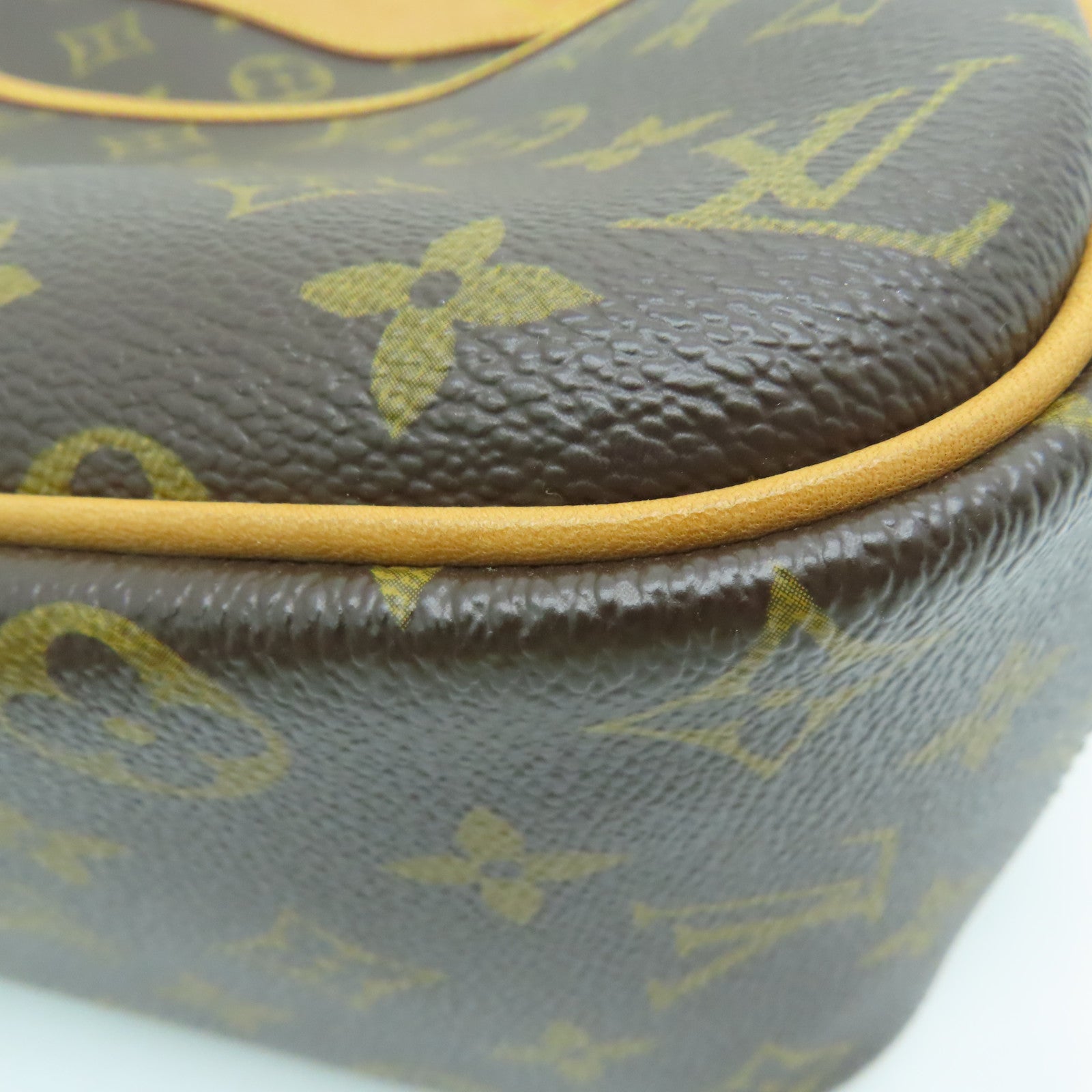 LOUIS VUITTON Monogram Trouville Hand Bag金扣手挽袋啡色