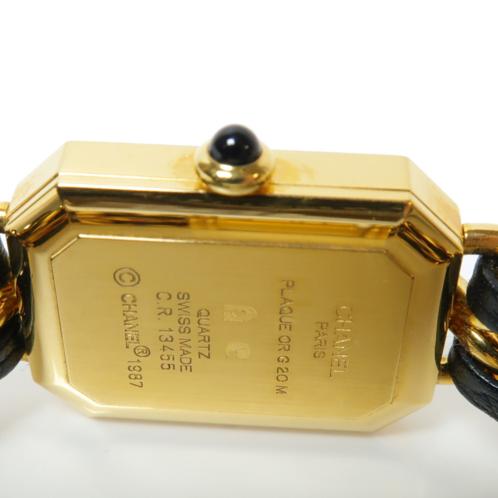 CHANEL Premiere M鍍金手錶石英機芯黑色