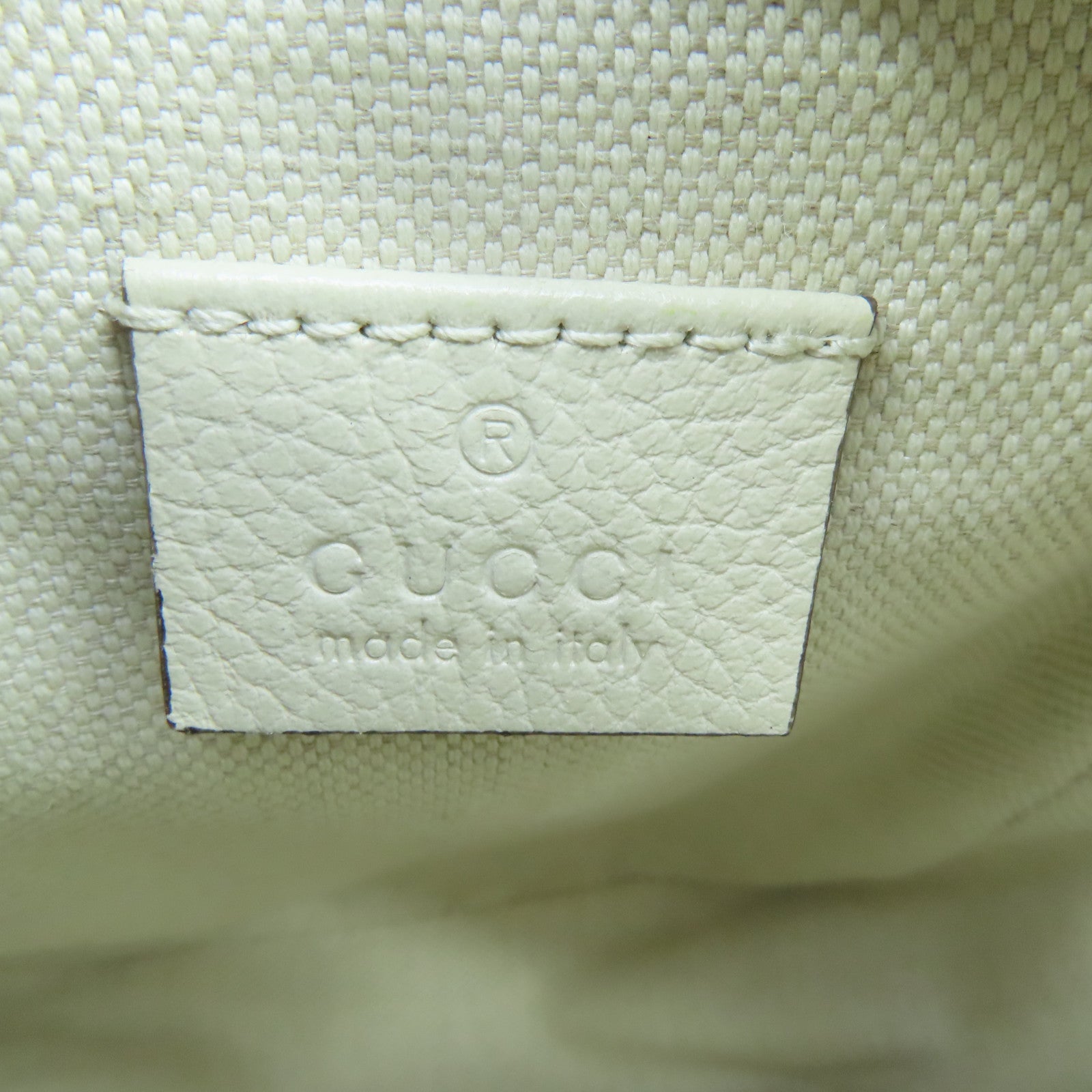 GUCCI 牛皮皮革Shoulder Bag金扣肩背袋白色