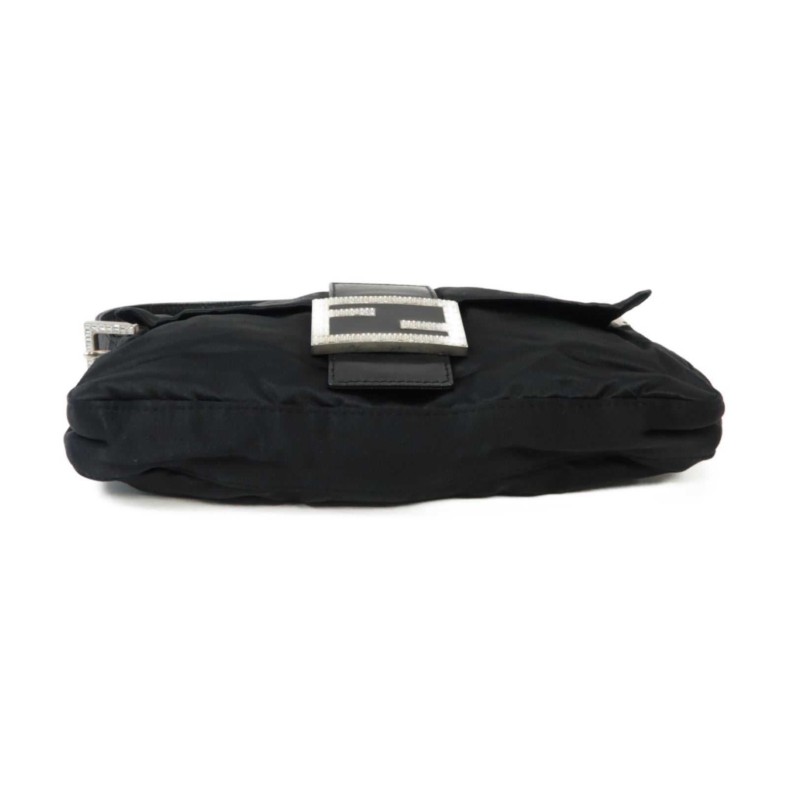 FENDI 尼龍Shoulder Bag銀扣肩背袋黒色
