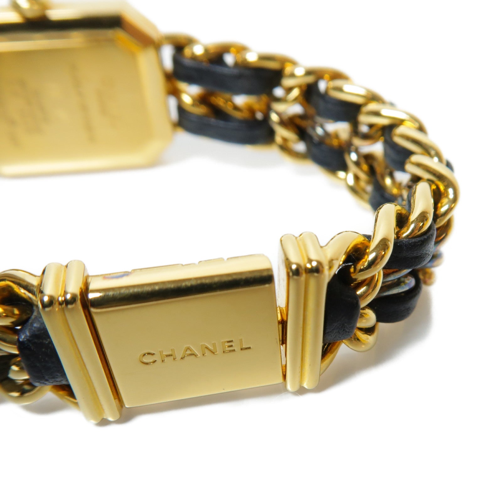 CHANEL Premiere M鍍金手錶石英機芯黑色