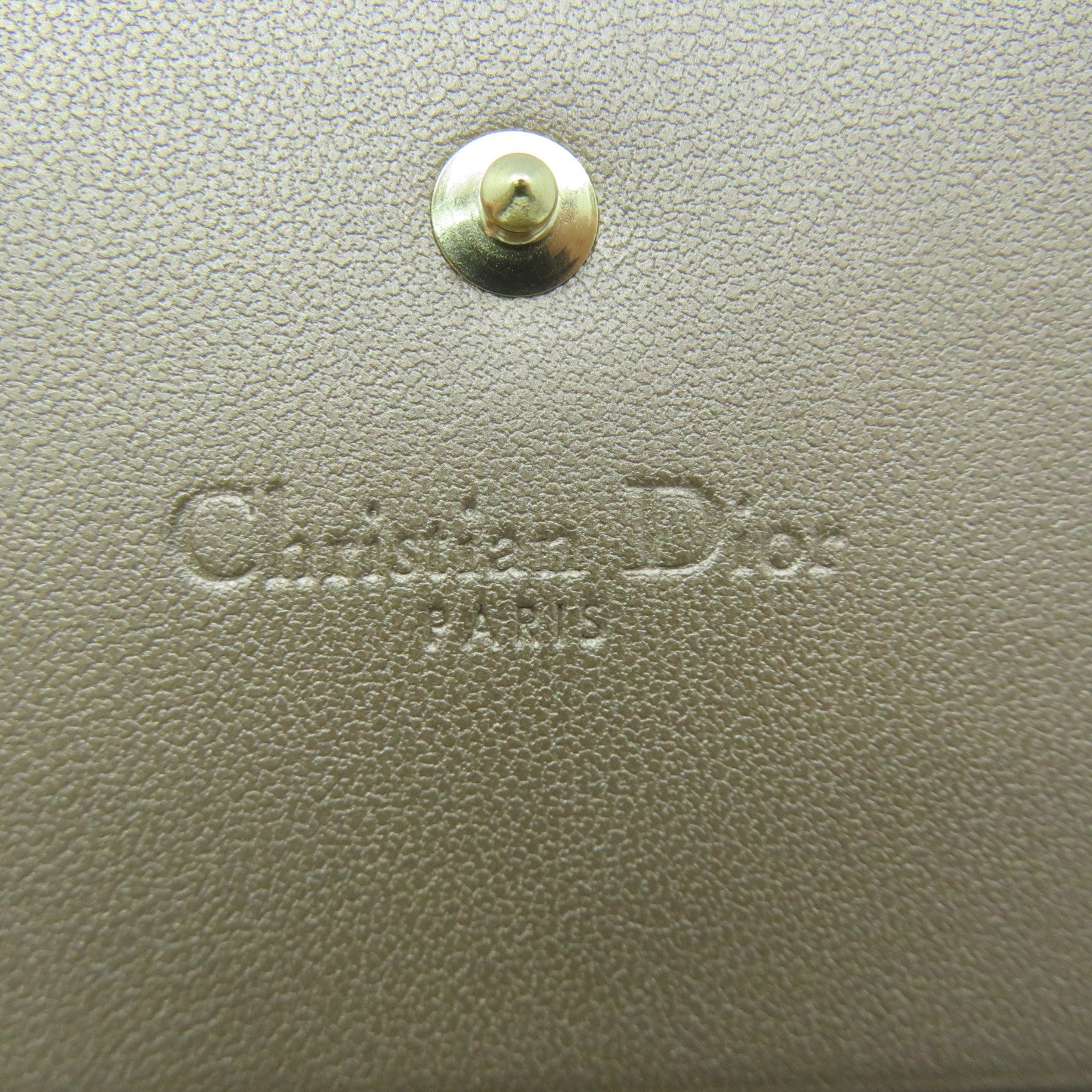 Dior 牛皮皮革Wallet金扣錢包銅色
