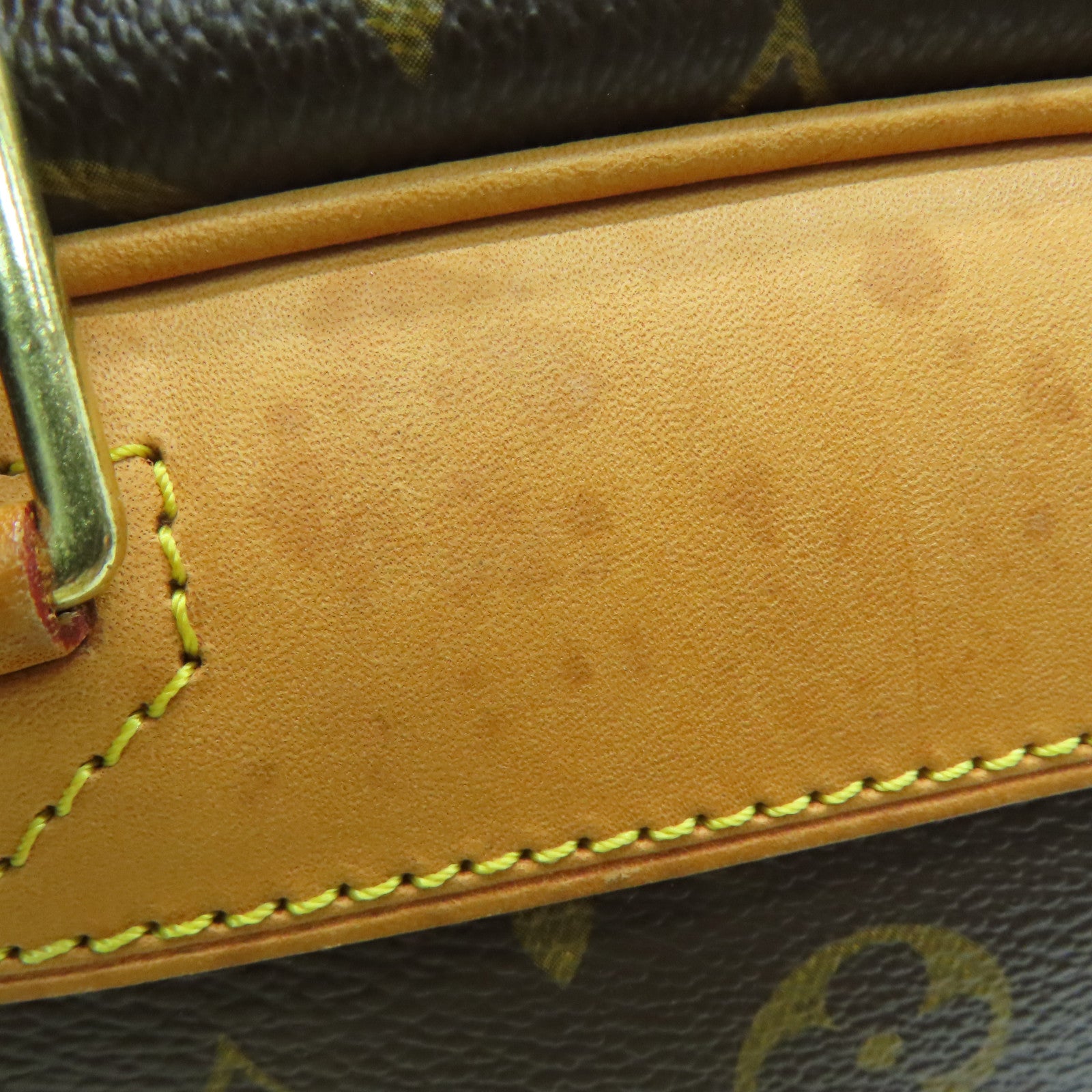 LOUIS VUITTON Monogram Trouville Hand Bag金扣手挽袋啡色