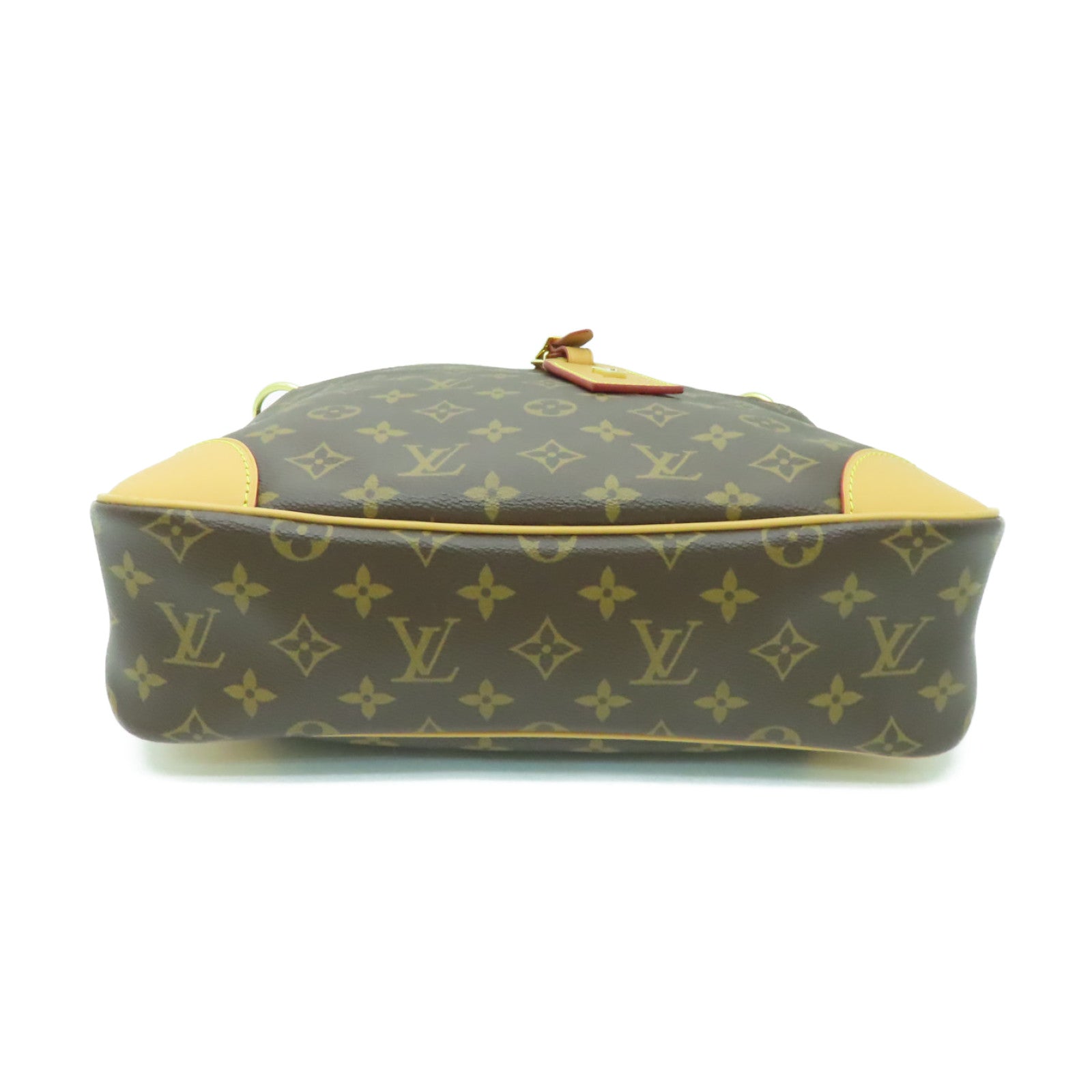 LOUIS VUITTON Monogram Odeon MM金扣肩背袋啡色