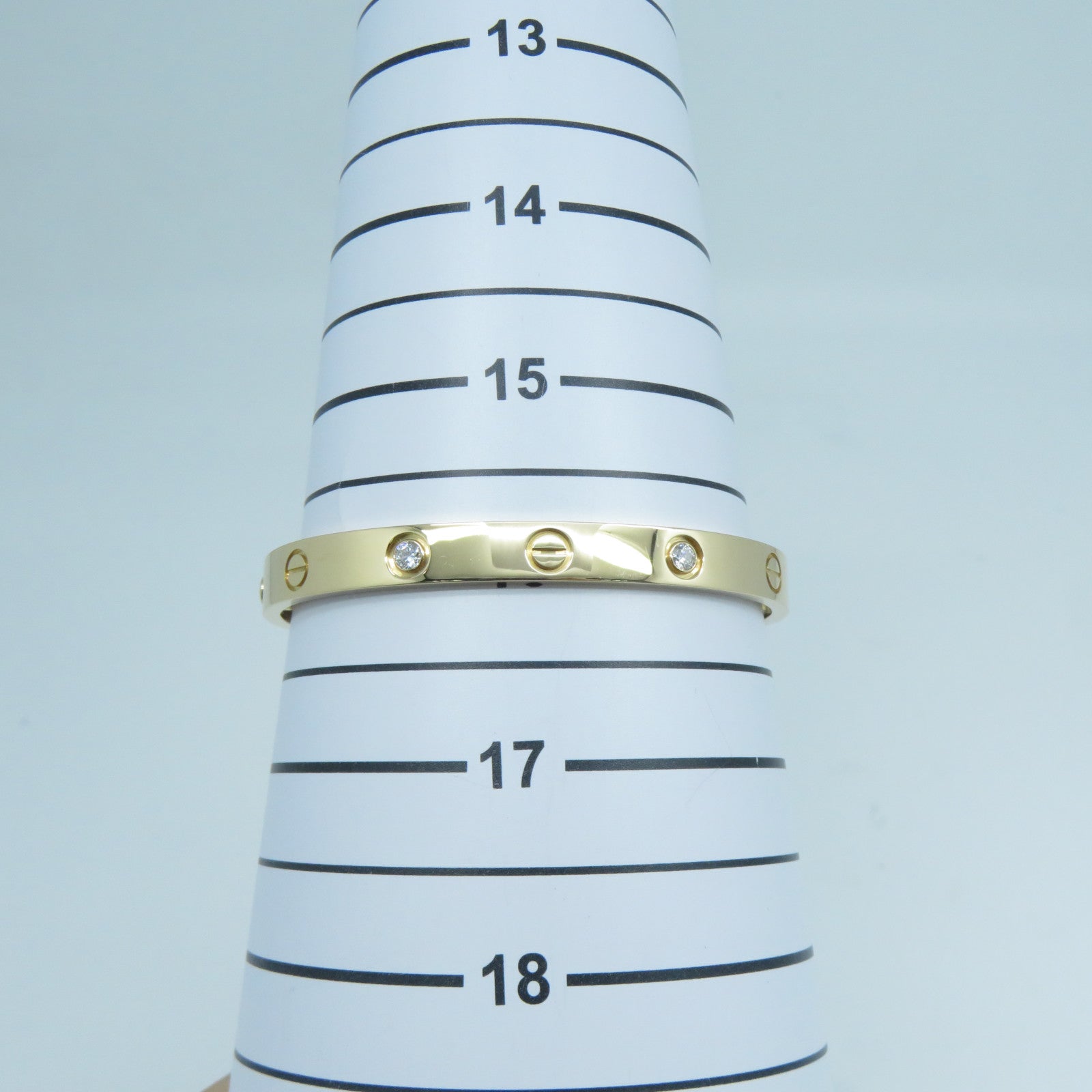 CARTIER 18K玫瑰金4 Diamond Love Bracelet鑽石手鐲Cartier#17