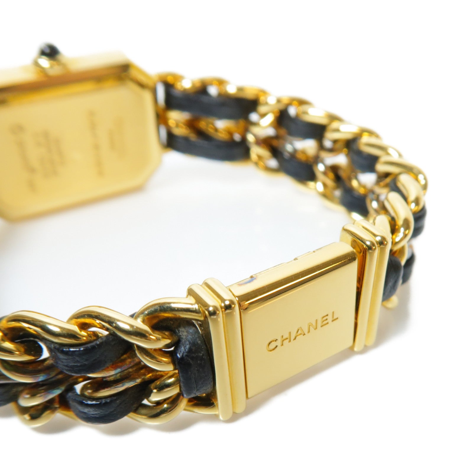 CHANEL Premiere M鍍金手錶石英機芯黑色