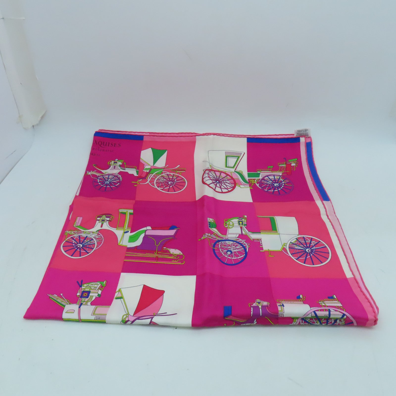 HERMES Silk Twilly Scarf Pink/Color