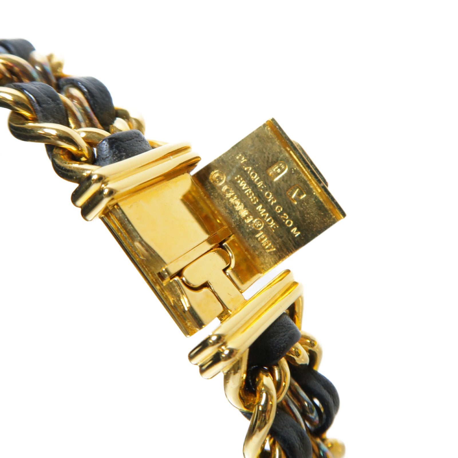 CHANEL Premiere M鍍金手錶石英機芯黑色