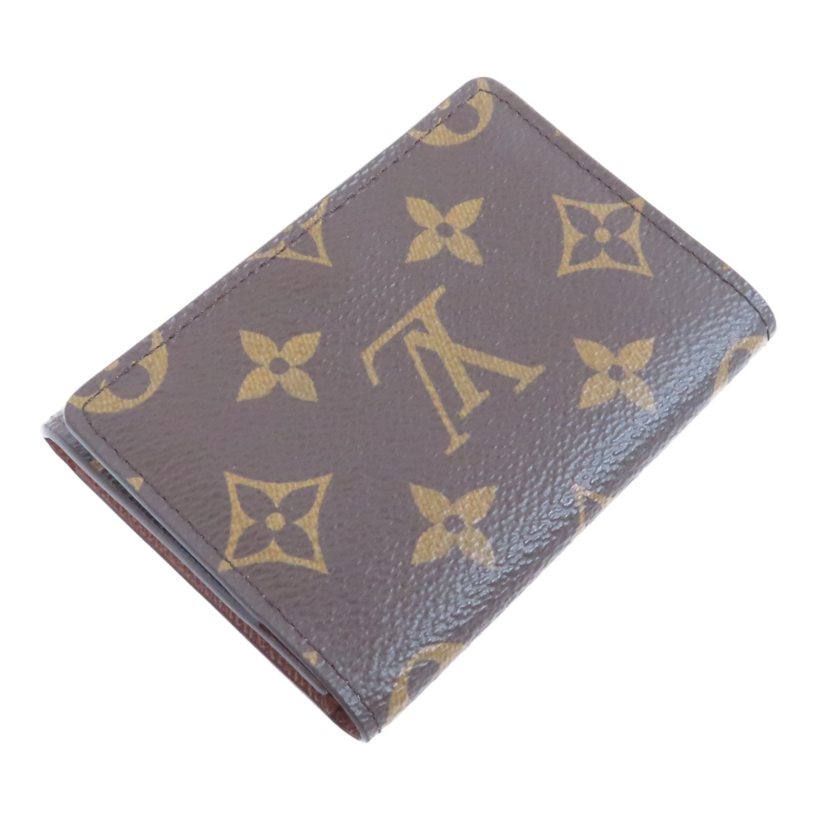 LOUIS VUITTON Monogram Enveloppe CARTE De Visite金扣卡片套啡色