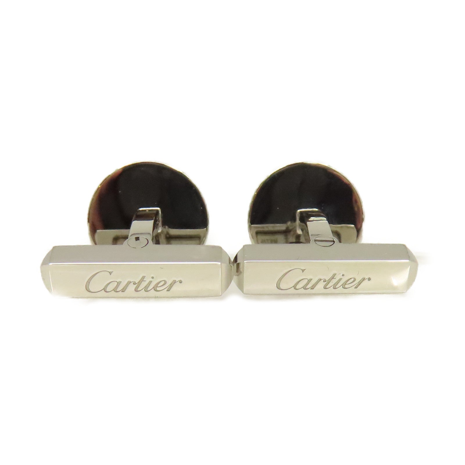 CARTIER 【激減優惠】925純銀Cuff Link袖扣藍色/銀色