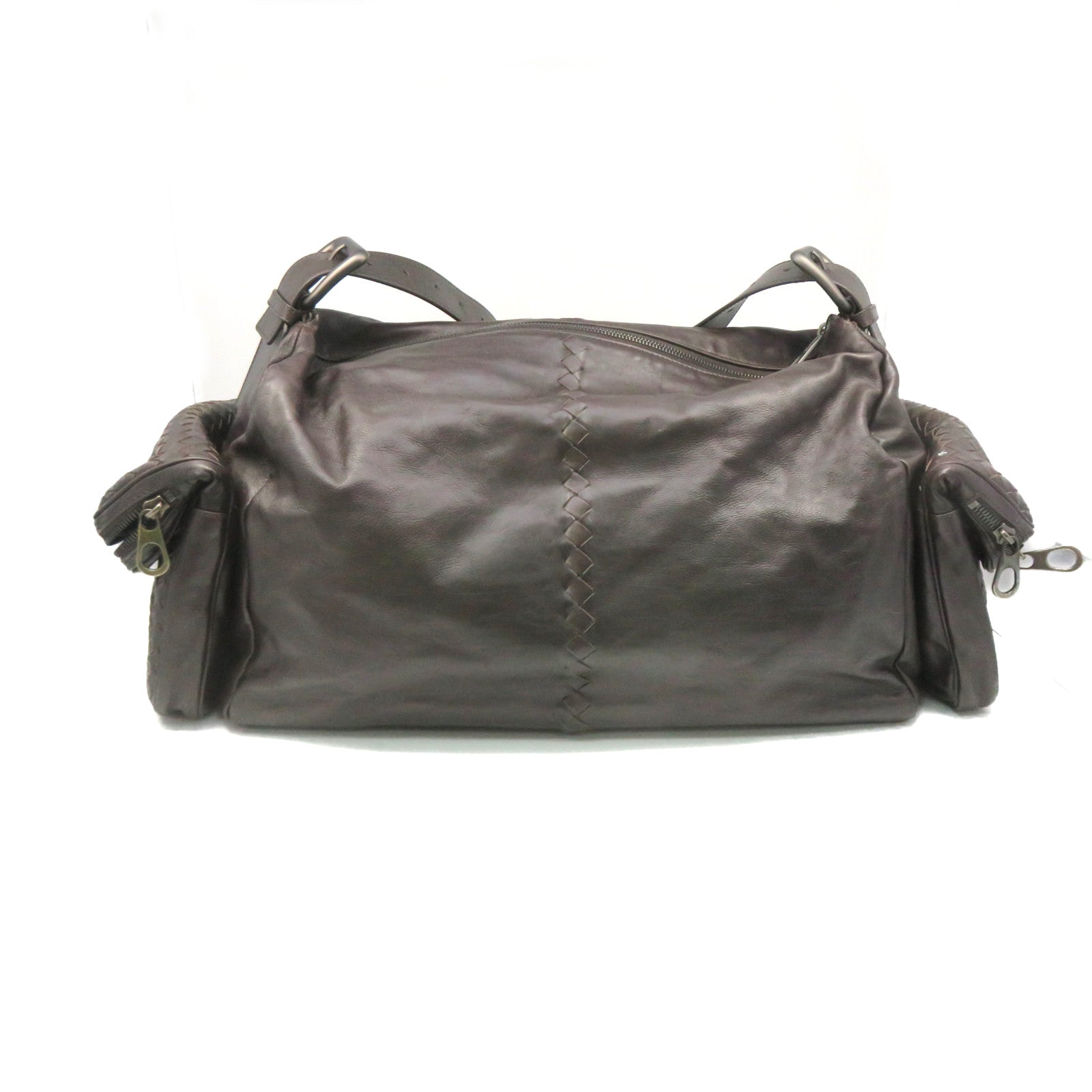BOTTEGA VENETA 羊皮皮革Shoulder Bag肩背袋啡色