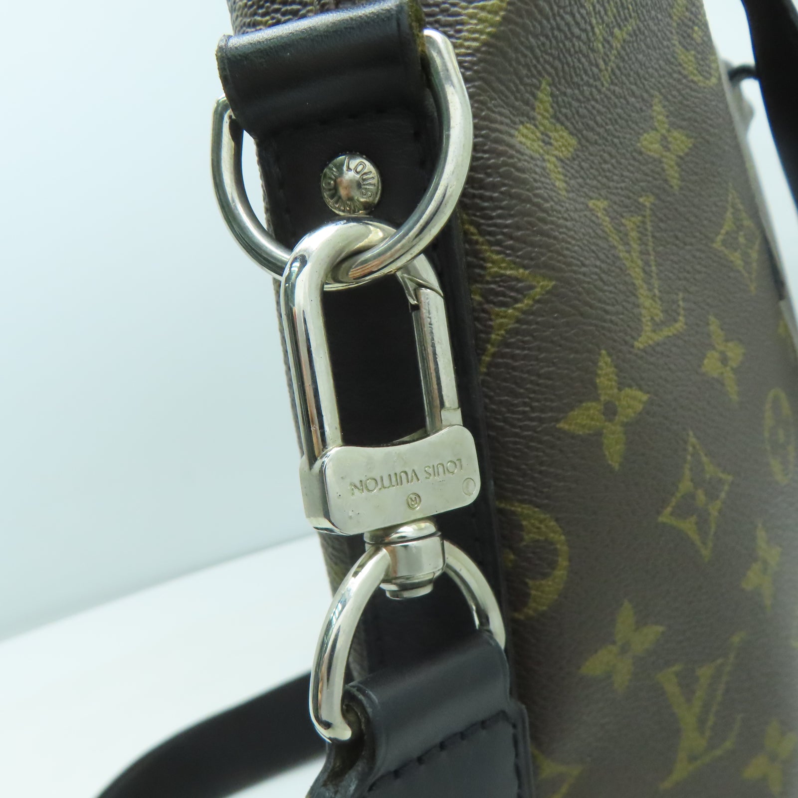 LOUIS VUITTON Monogram Kitan銀扣手挽肩背兩用袋啡色