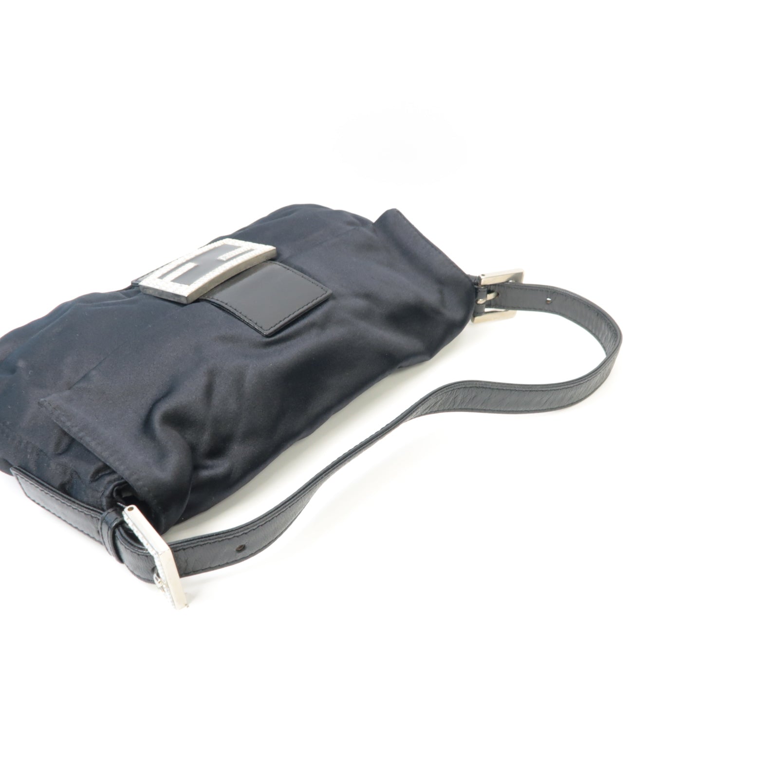 FENDI 尼龍Shoulder Bag銀扣肩背袋黒色