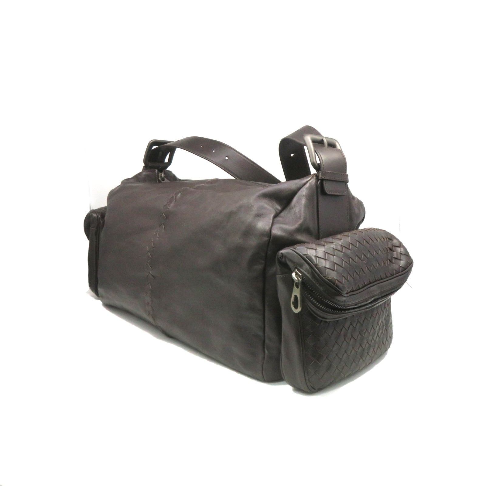 BOTTEGA VENETA 羊皮皮革Shoulder Bag肩背袋啡色