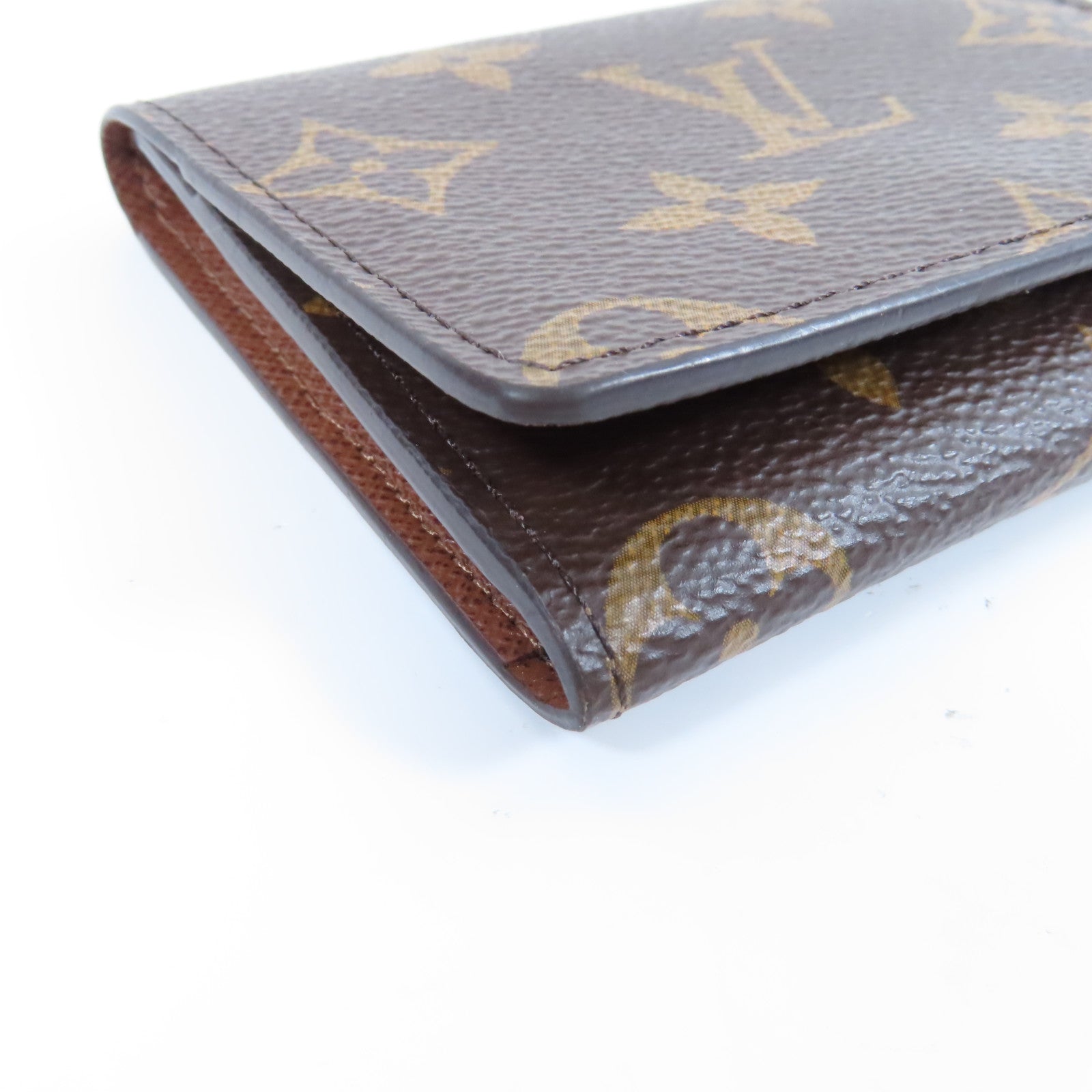 LOUIS VUITTON Monogram Enveloppe CARTE De Visite金扣卡片套啡色